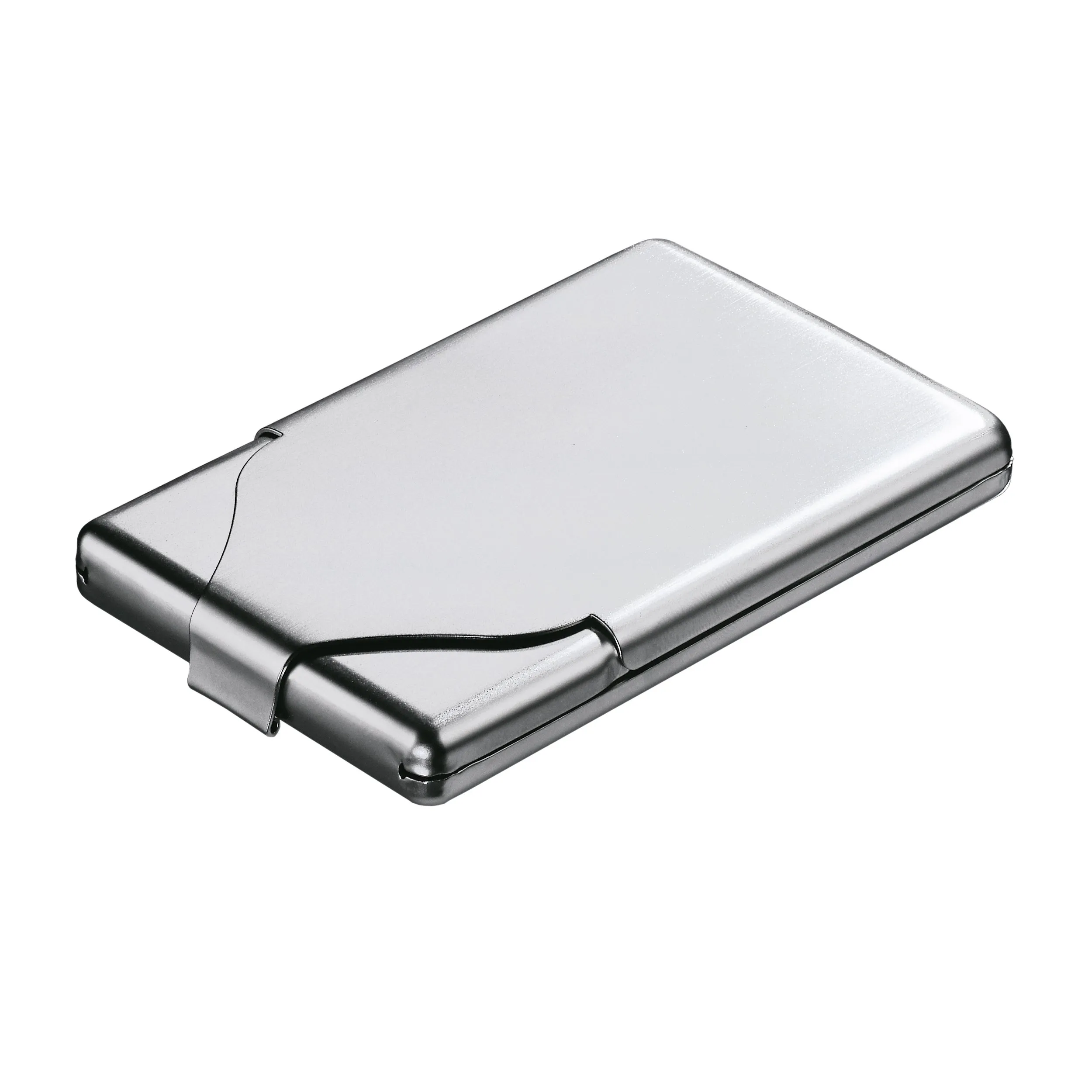 REFLECTS Portasigarette Piatto in Acciaio Inox con Cerniera, Argento Opaco - immagine 1