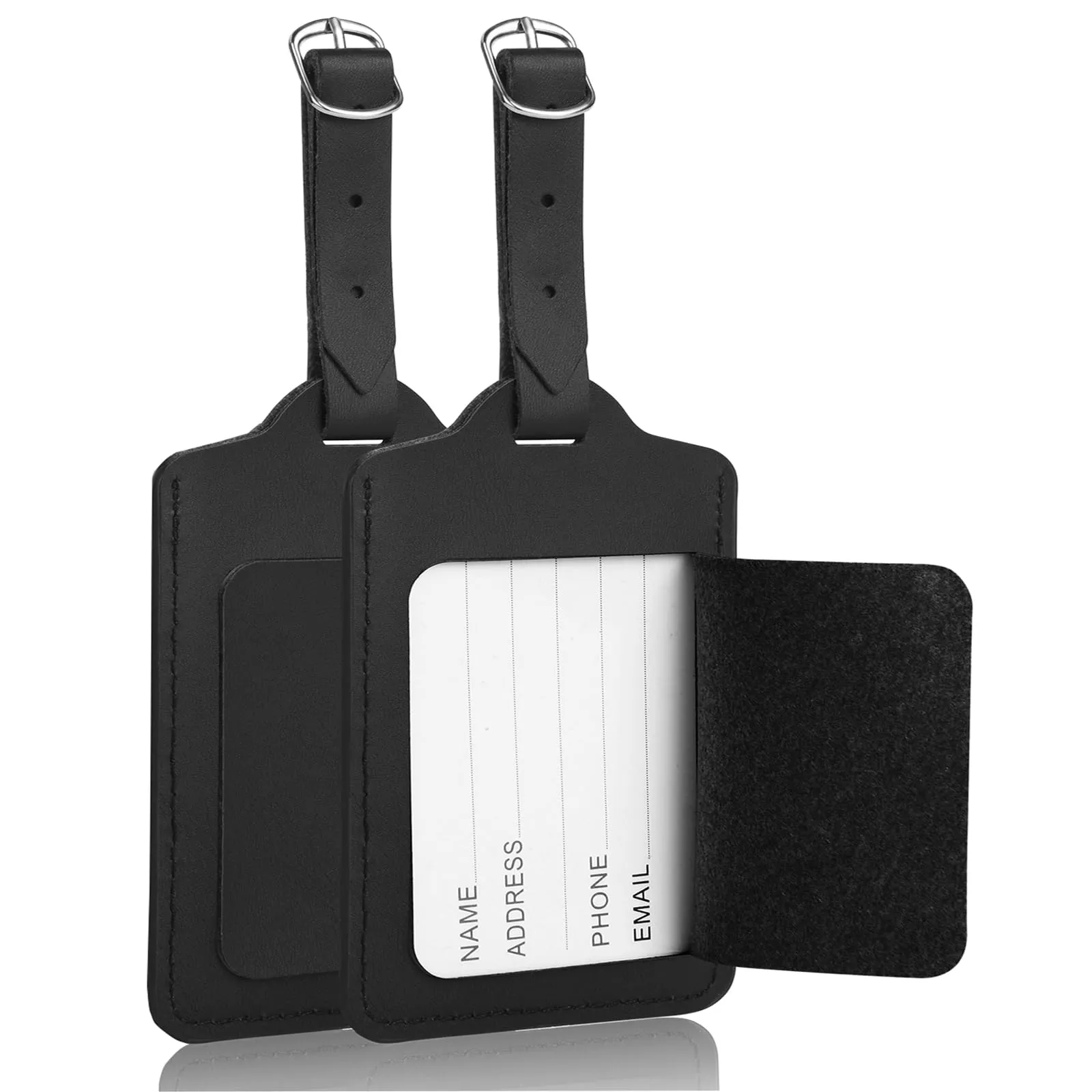 flintronic Viaggio Bagagli Tag, 2 Pezzi Etichette per Valigia - immagine 1