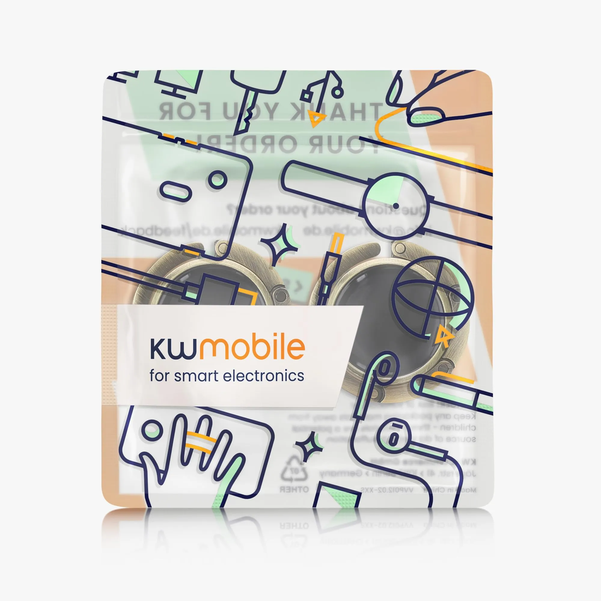 kwmobile Set 2x Gancio Borsa da Tavolo Pieghevole, Bronzo - immagine 7