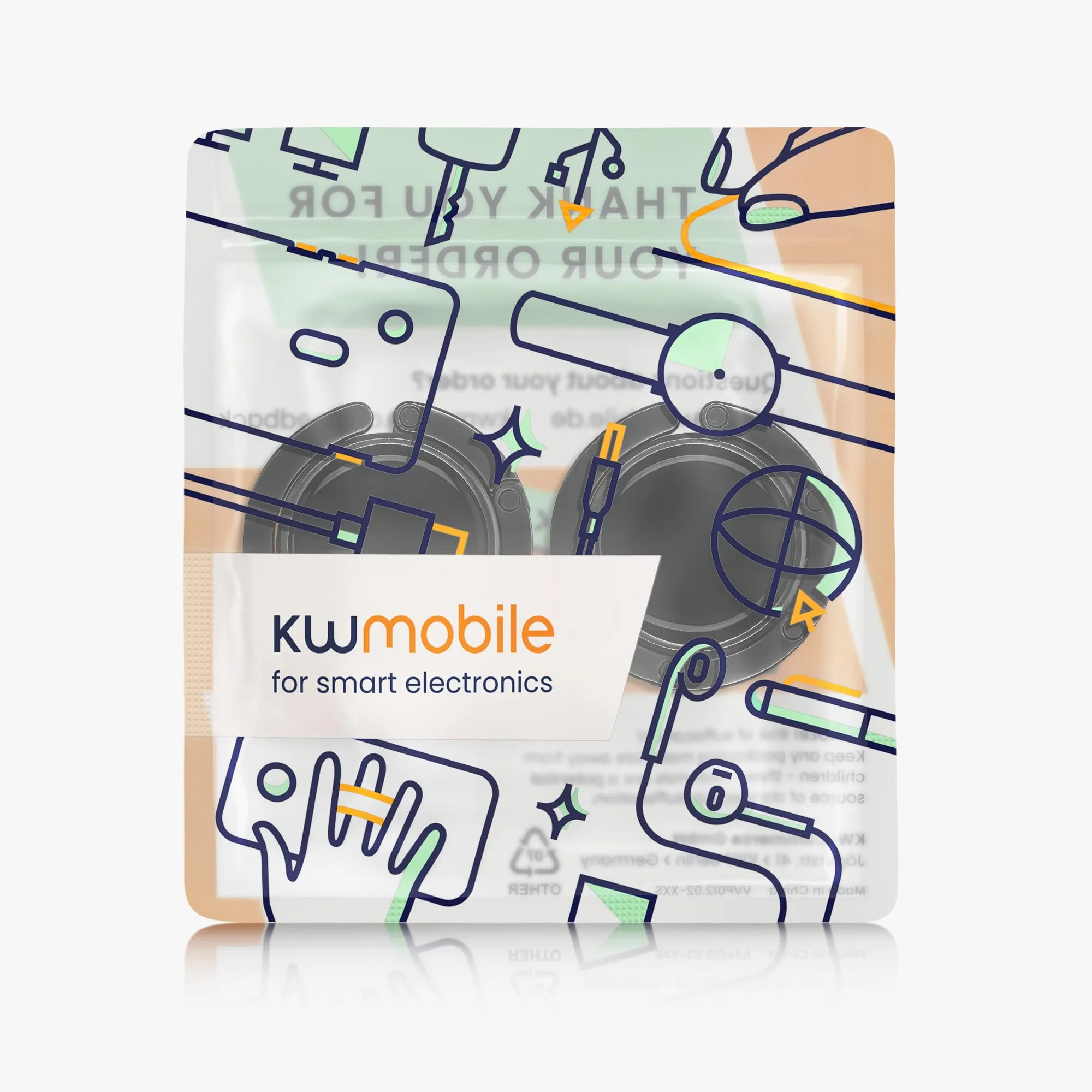 kwmobile Set 2x Gancio Borsa da Tavolo Pieghevole Antiscivolo Antigraffio, Nero - immagine 7
