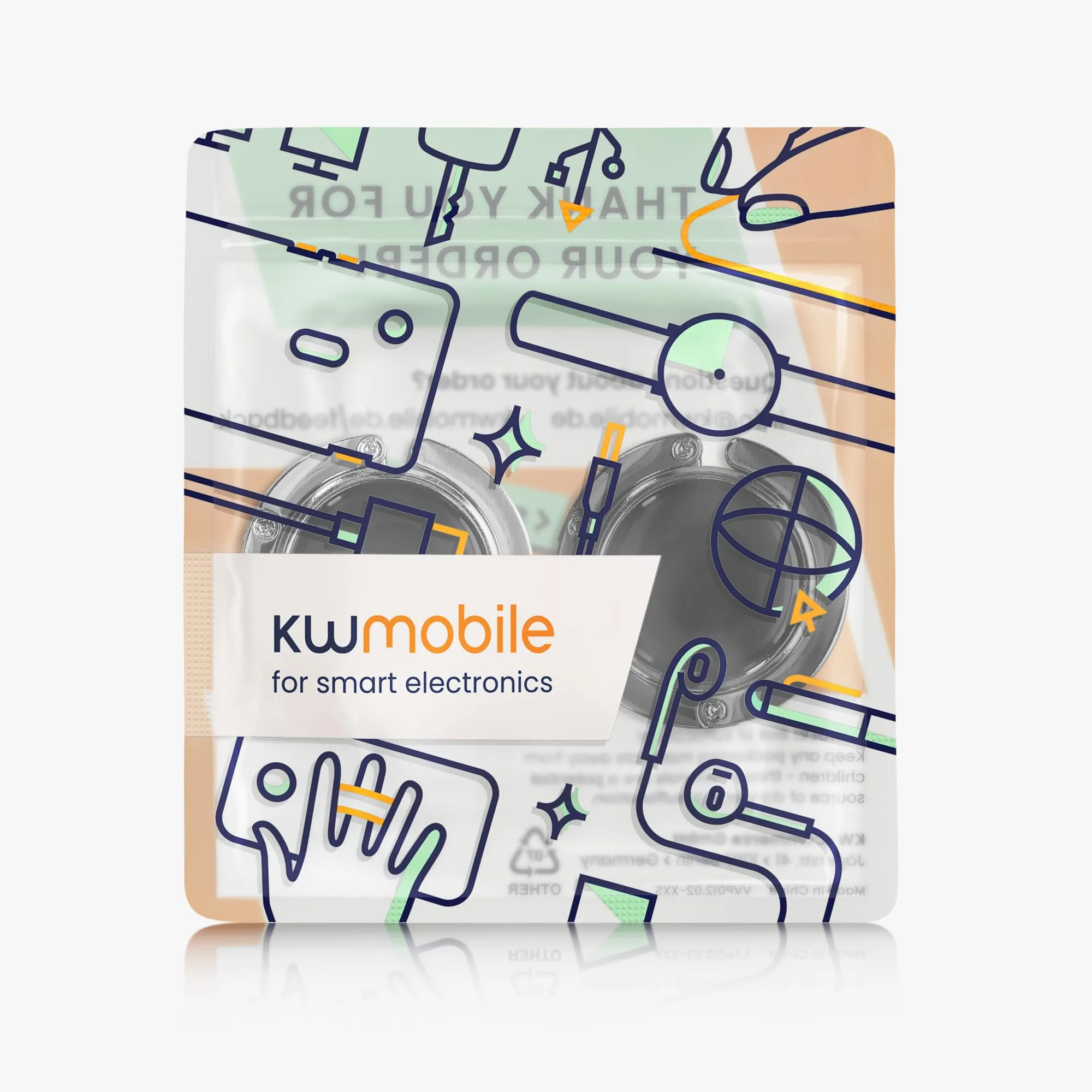 kwmobile Set 2x Gancio Borsa da Tavolo Pieghevole Antiscivolo, Argento/Nero - immagine 7