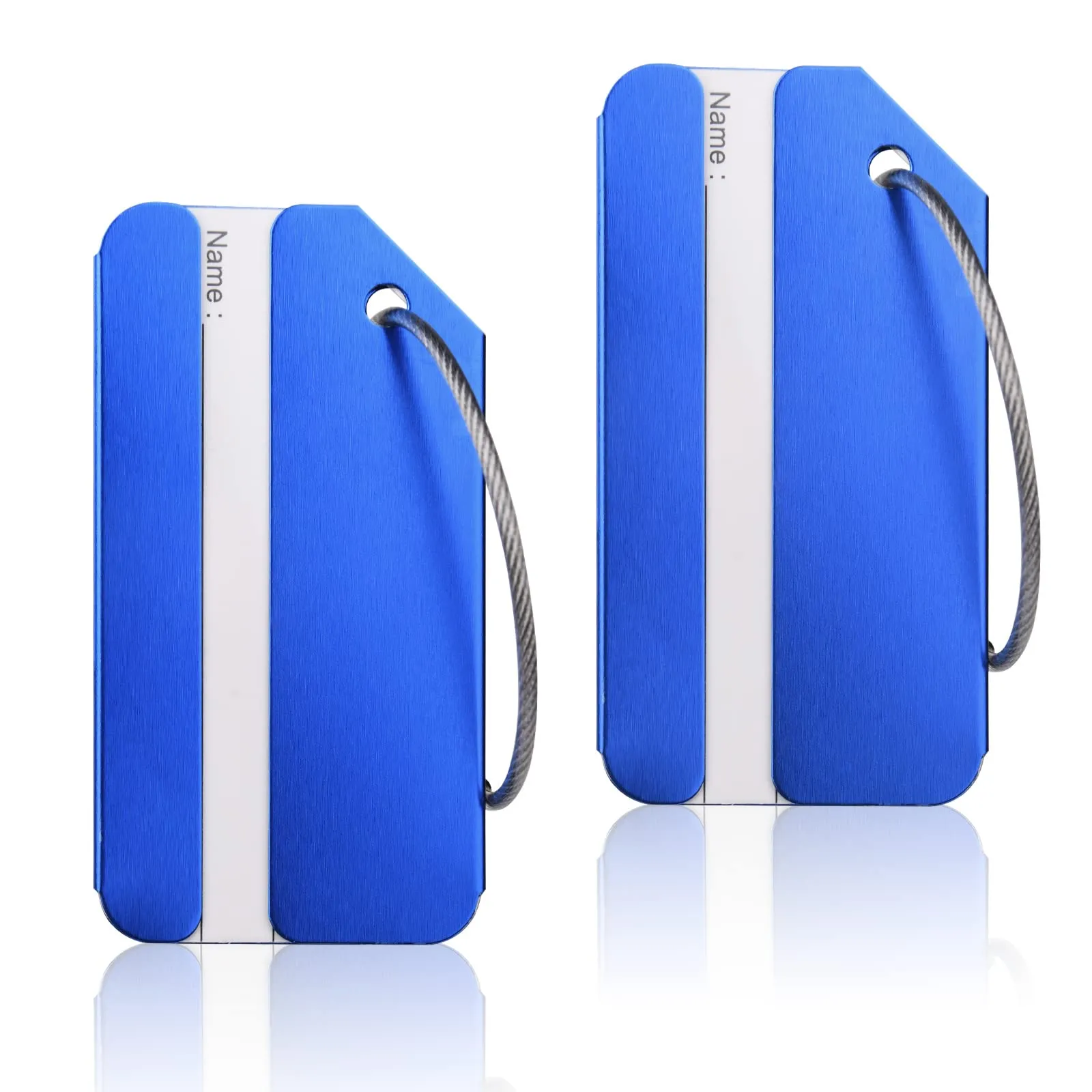 Flintronic Etichette Valigia in Alluminio, 2 Pezzi, Blu - immagine 7