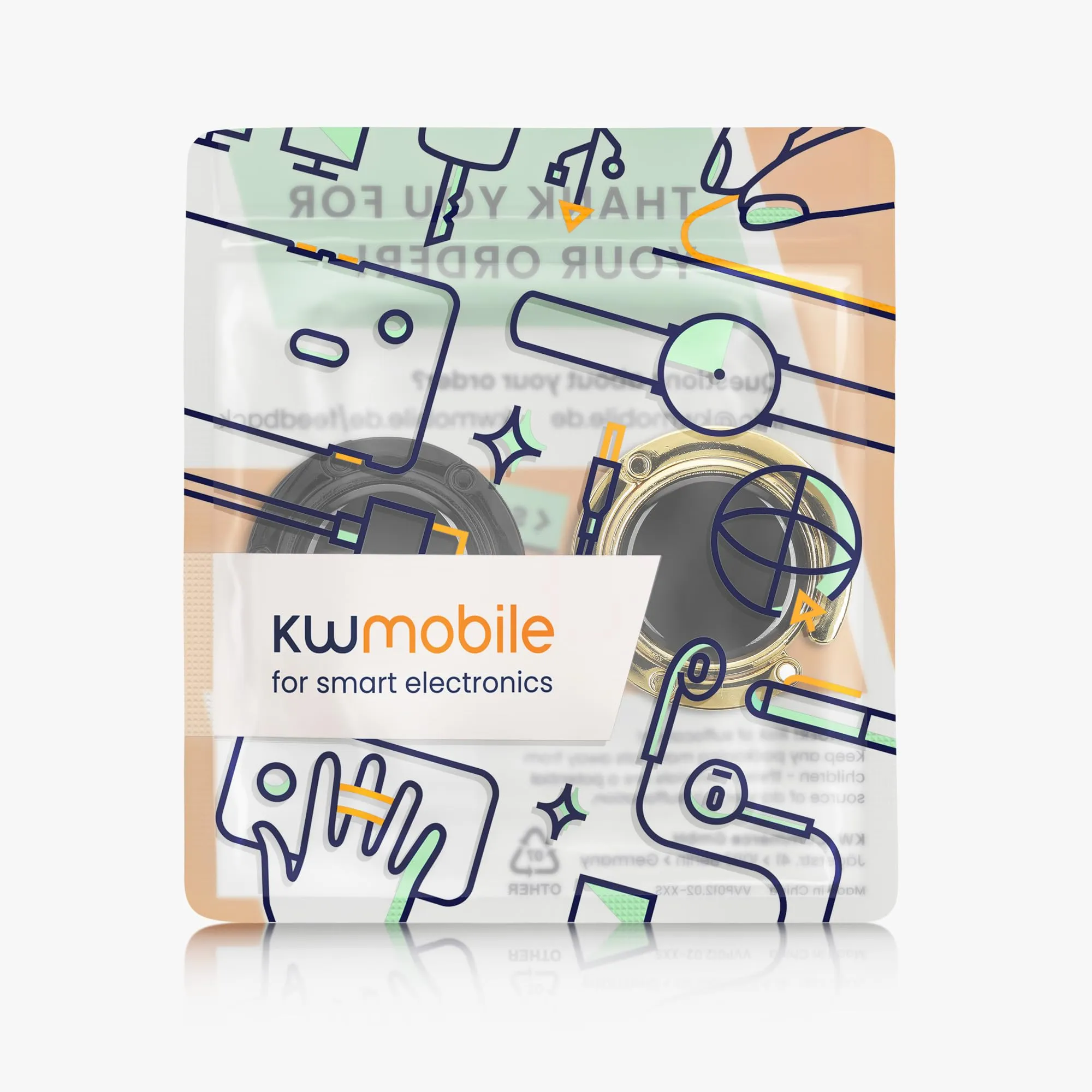kwmobile Set 2x Gancio Borsa da Tavolo Pieghevole Antiscivolo Antigraffio, Nero/Oro - immagine 7