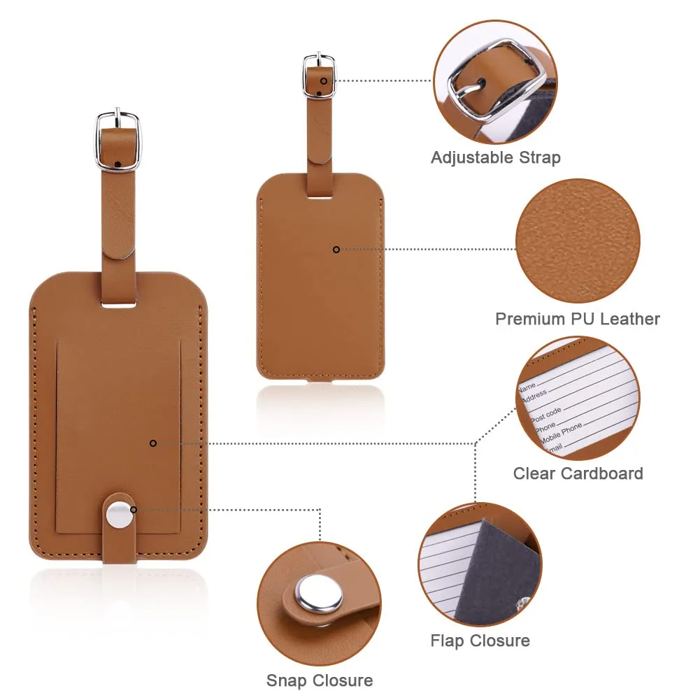flintronic Viaggio Bagagli Tag, 2 Pezzi Etichette per Valigia - immagine 4