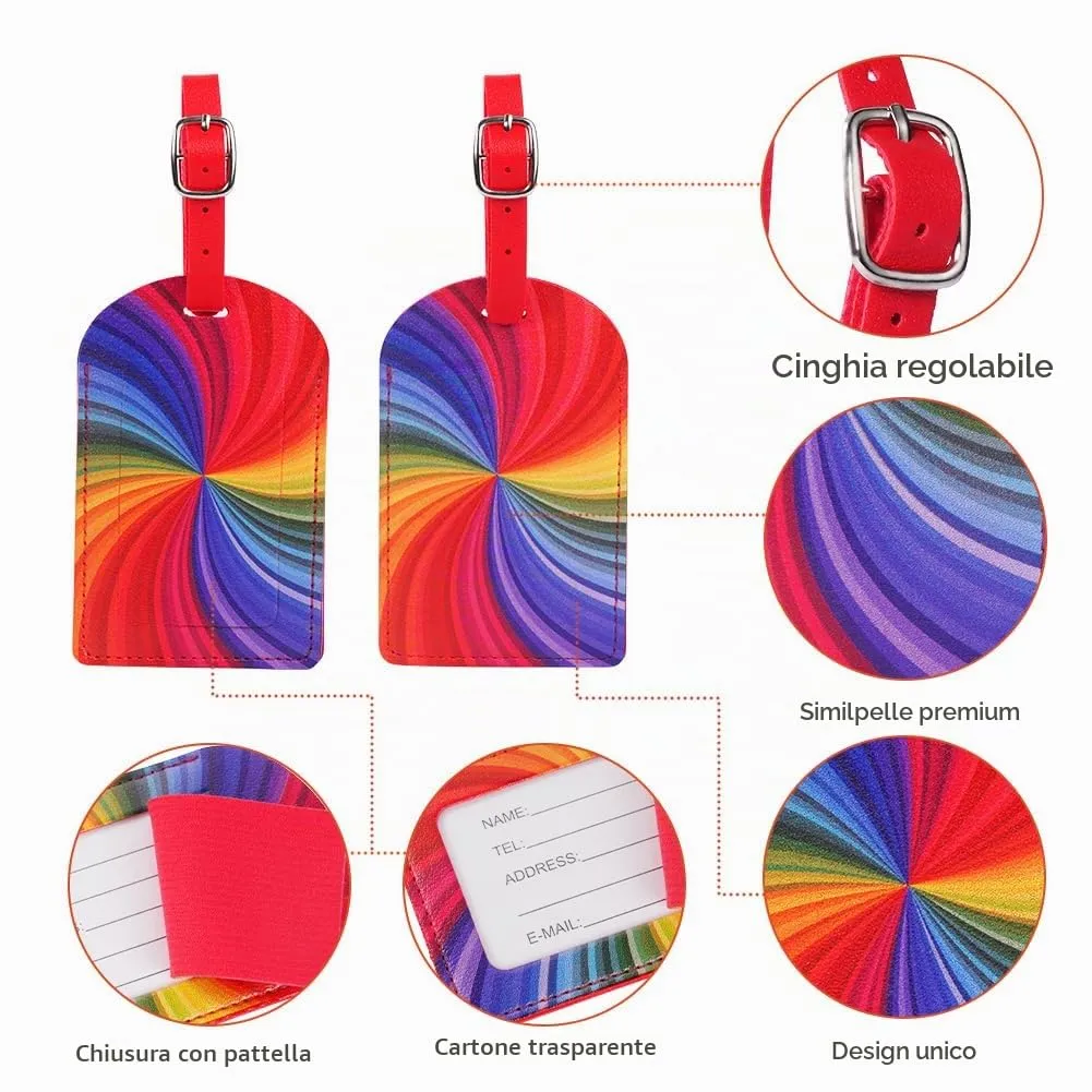 flintronic Viaggio Bagagli Tag, 2 Pezzi Etichette per Valigia - immagine 3