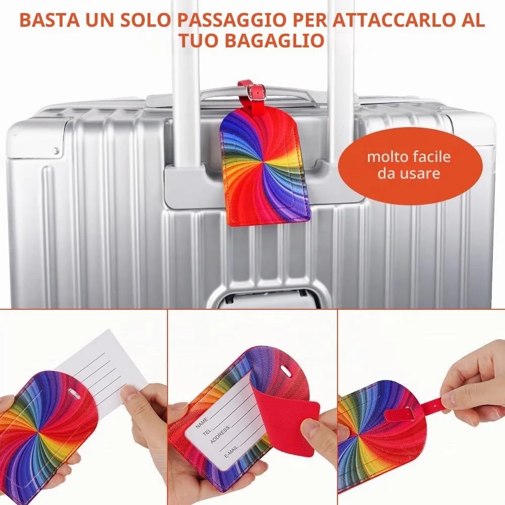 flintronic Viaggio Bagagli Tag, 2 Pezzi Etichette per Valigia - immagine 5