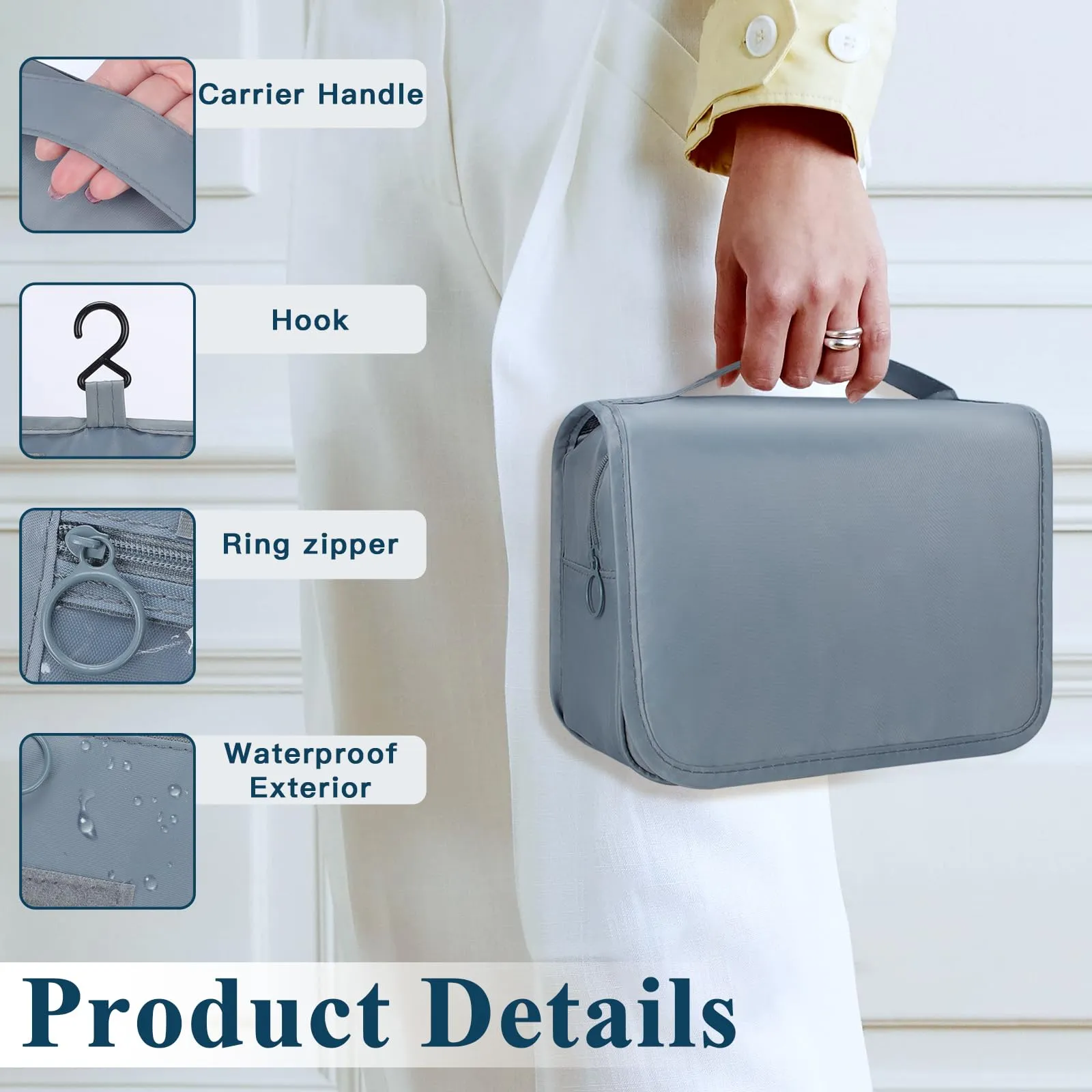 Zivacate Borsa da Toilette da Appendere Impermeabile - immagine 2