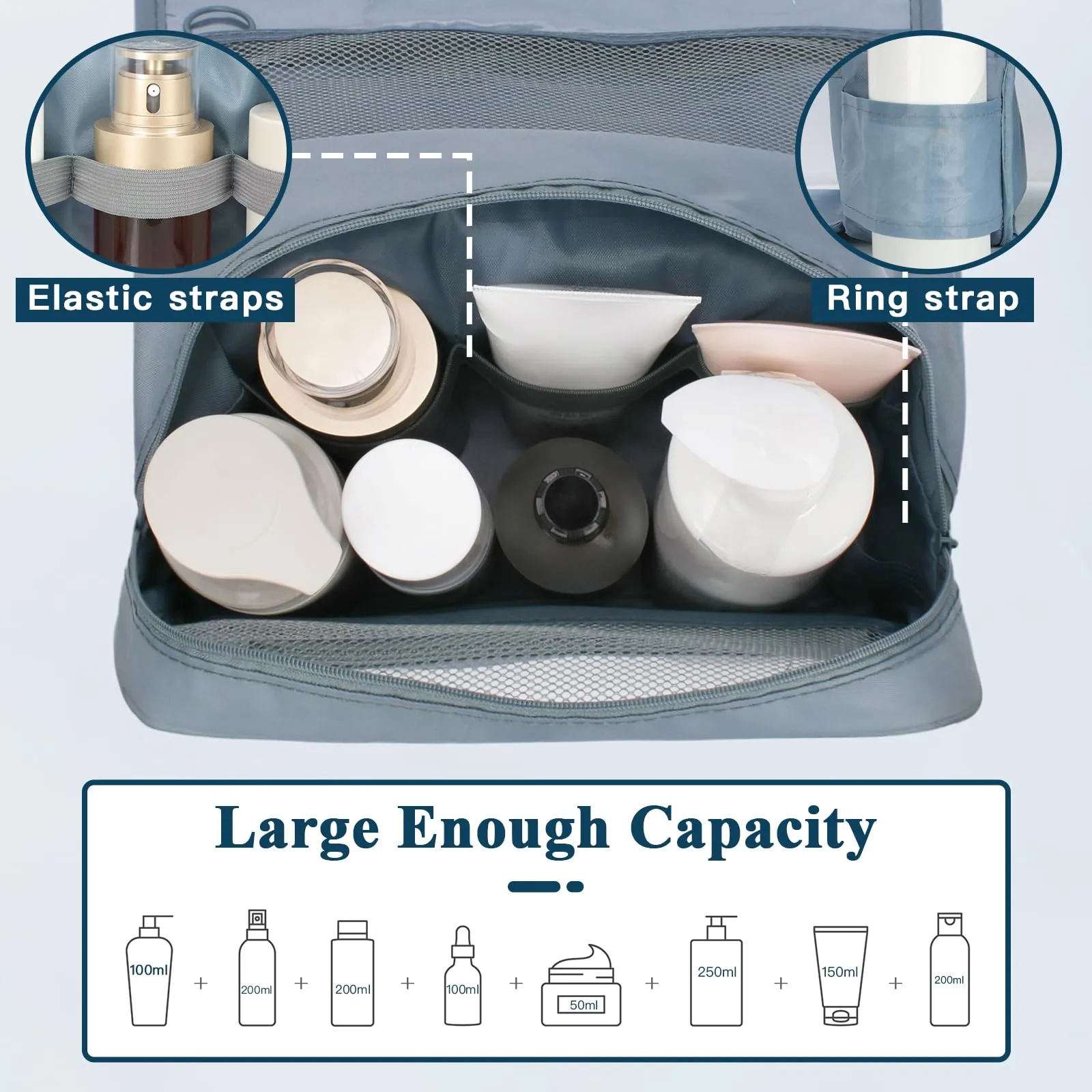 Zivacate Borsa da Toilette da Appendere Impermeabile - immagine 4