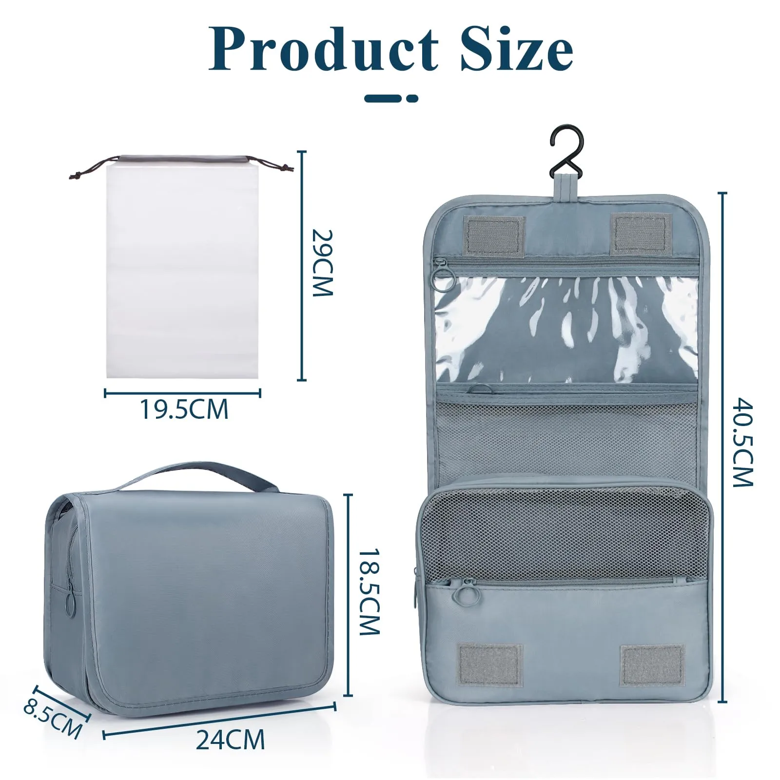 Zivacate Borsa da Toilette da Appendere Impermeabile - immagine 8