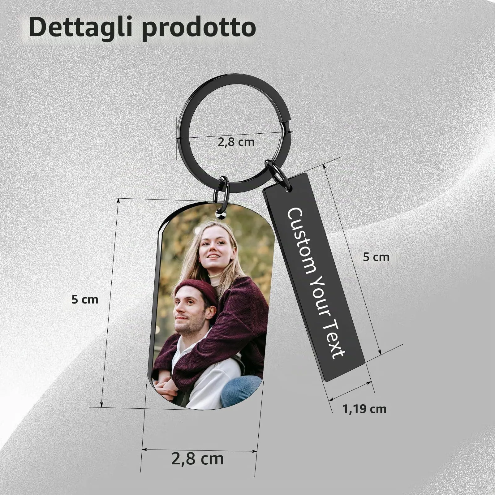Customaster Portachiavi Personalizzato con Foto Double Face - immagine 5