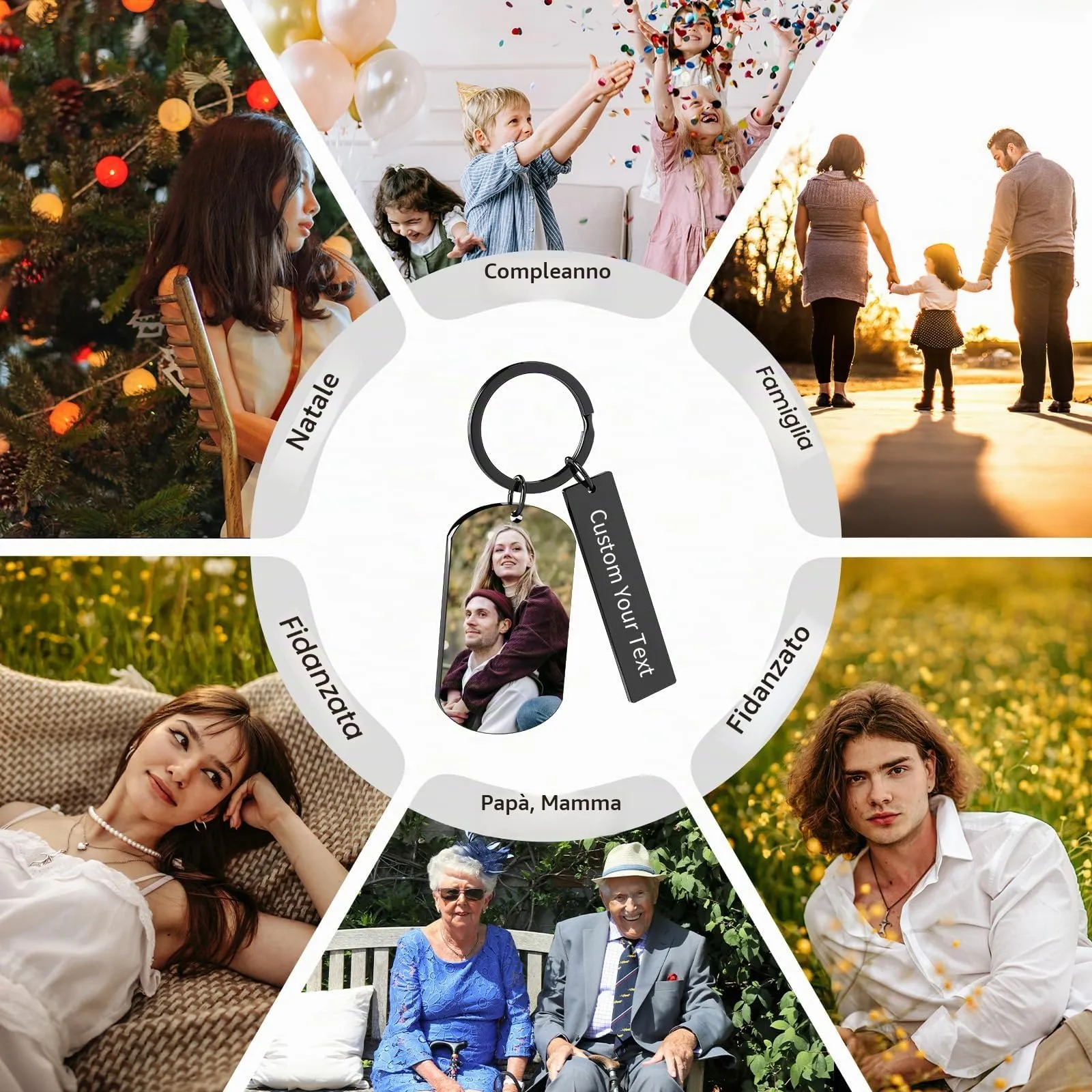 Customaster Portachiavi Personalizzato con Foto Double Face - immagine 7