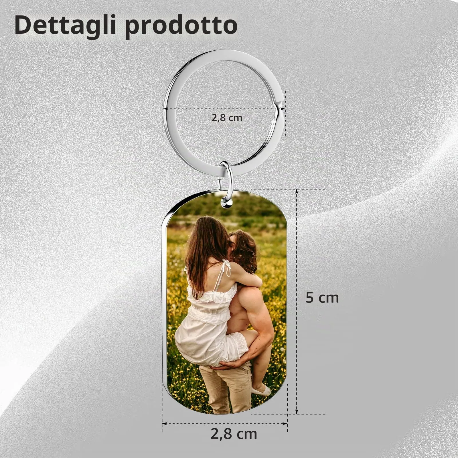 Customaster Portachiavi Personalizzato Con Foto Double Face - immagine 5