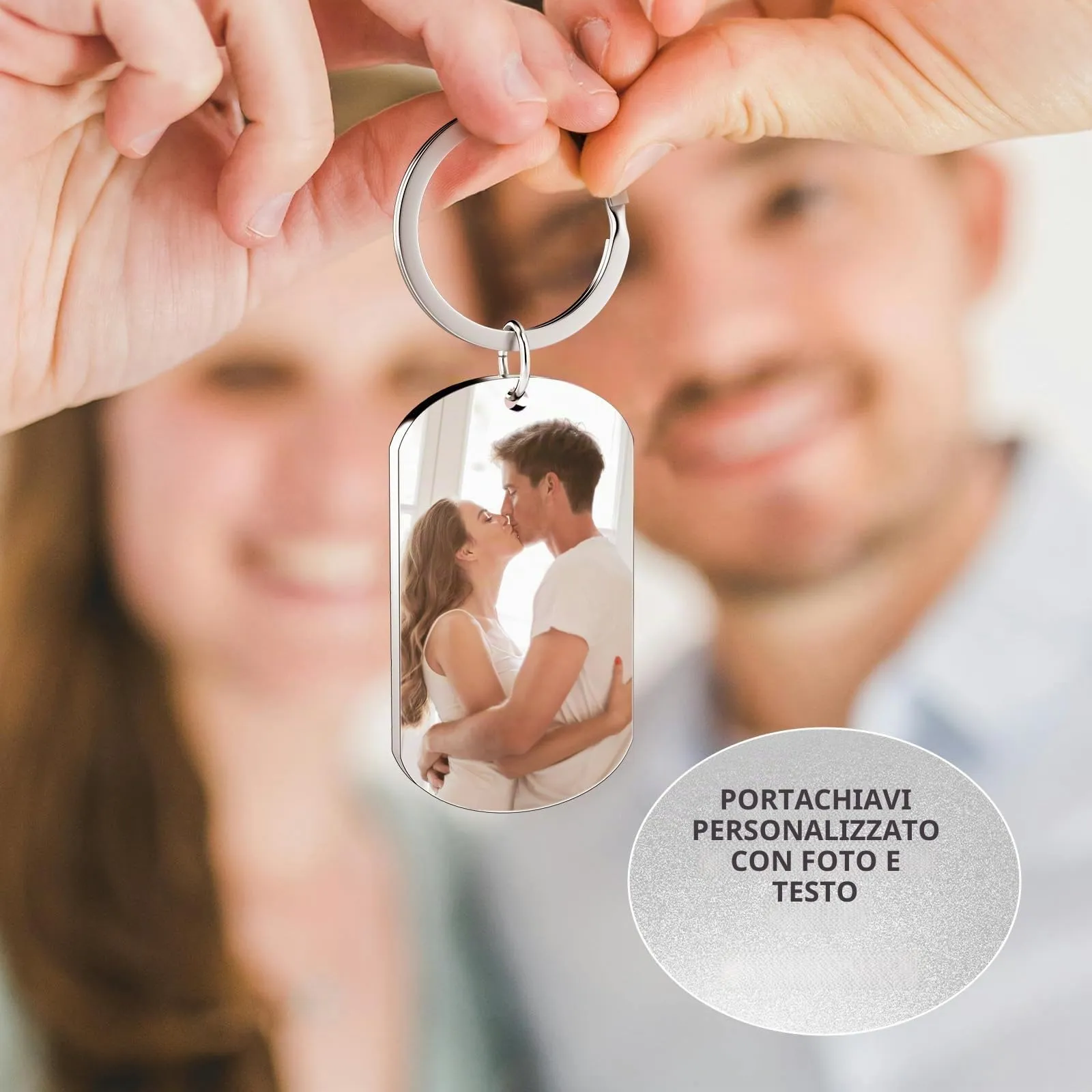 Customaster Portachiavi Personalizzato Con Foto Double Face - immagine 6