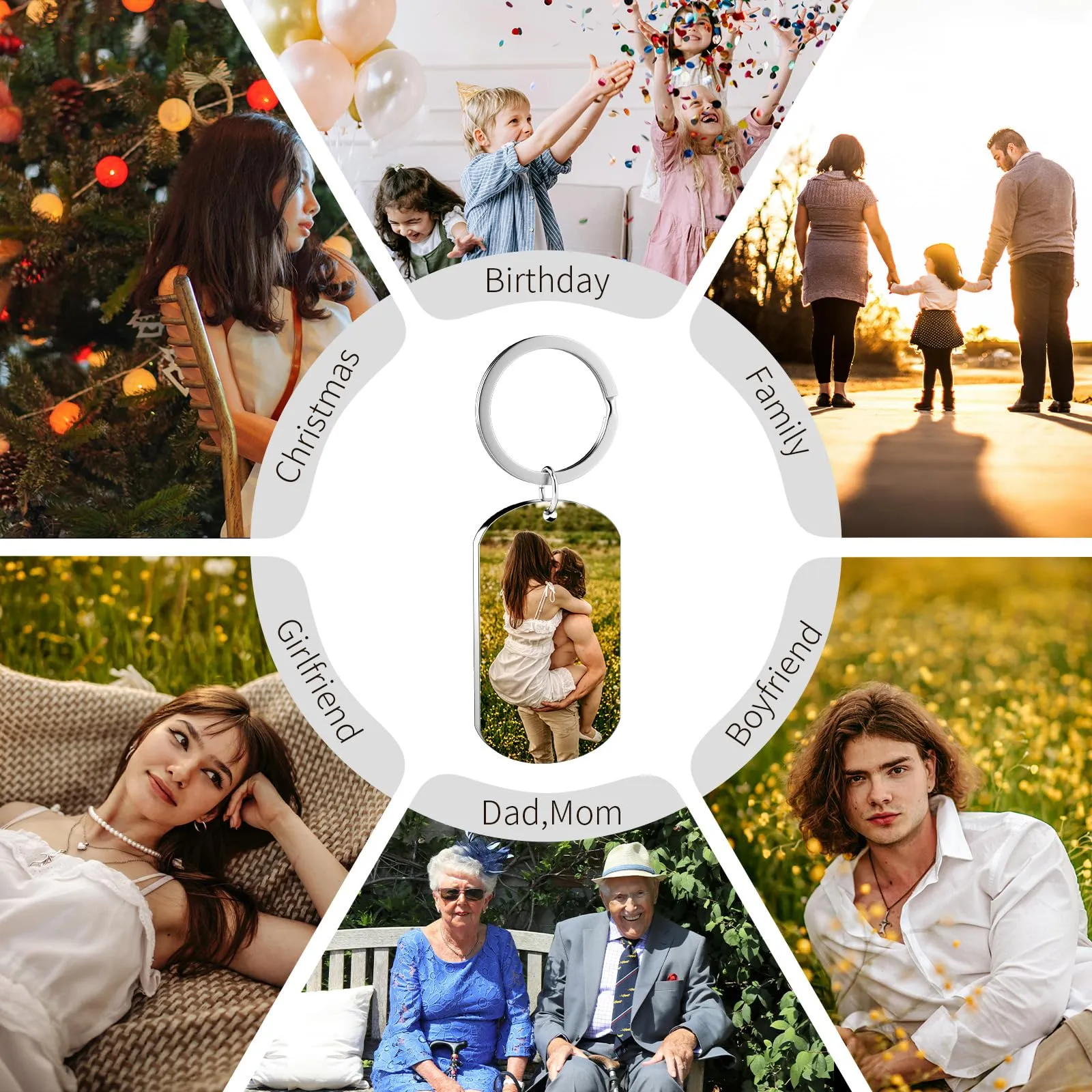 Customaster Portachiavi Personalizzato Con Foto Double Face - immagine 7