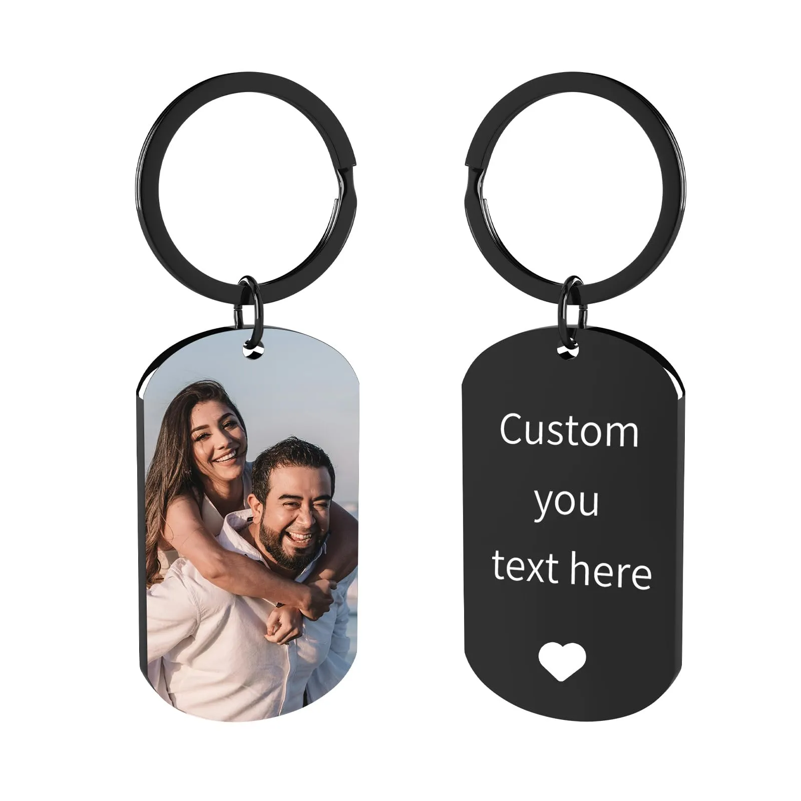 Customaster Portachiavi Personalizzato Con Foto Double Face - immagine 1