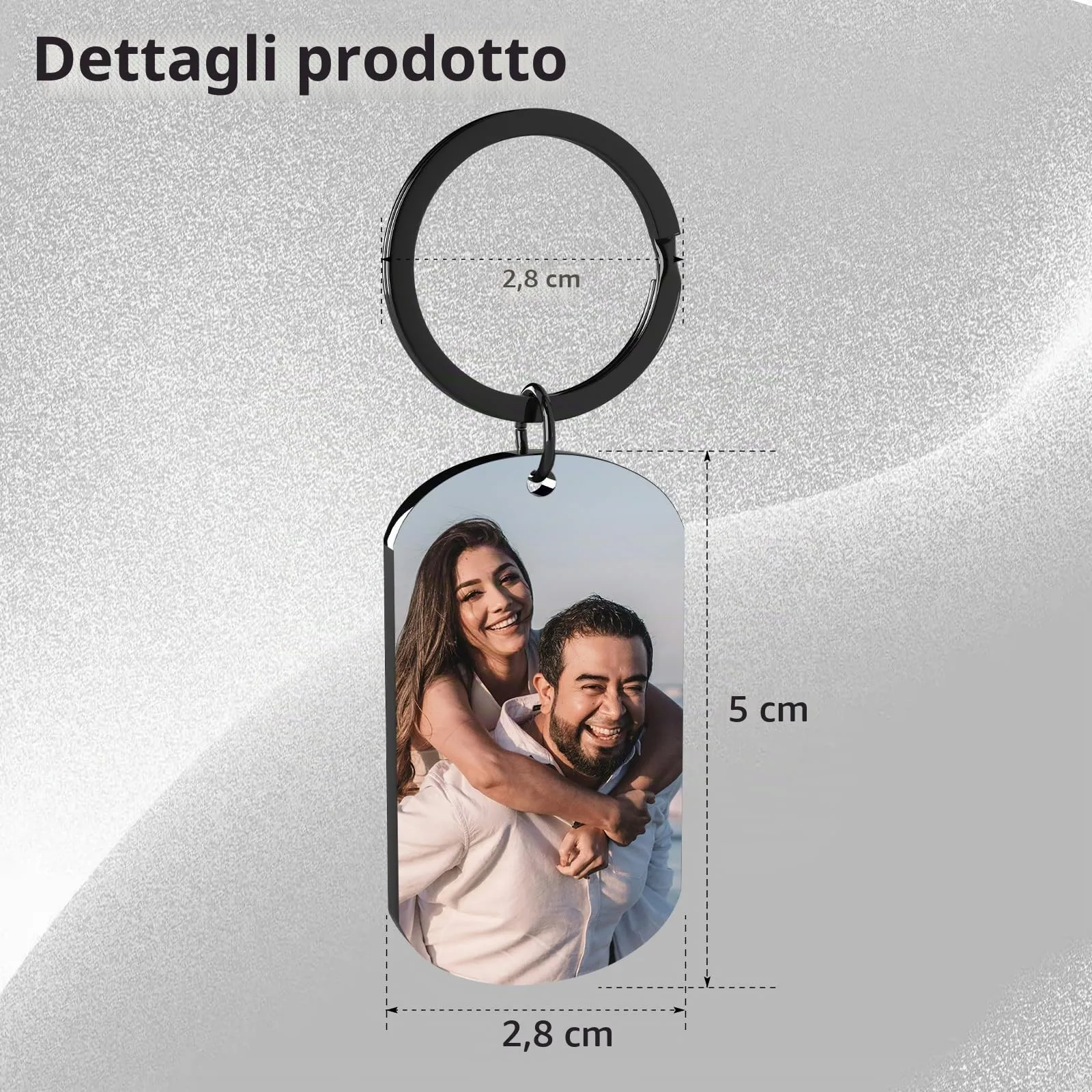 Customaster Portachiavi Personalizzato Con Foto Double Face - immagine 5