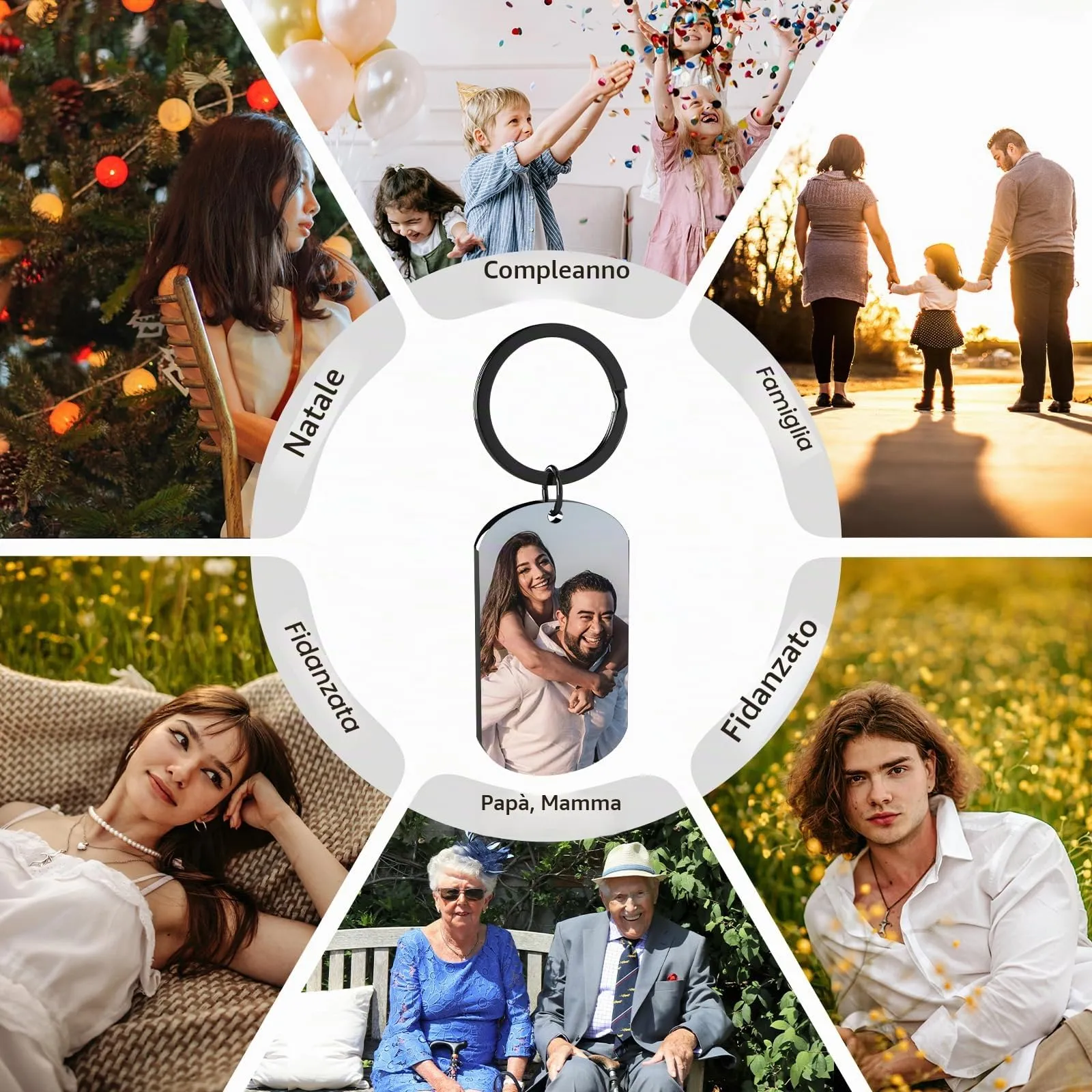 Customaster Portachiavi Personalizzato Con Foto Double Face - immagine 7