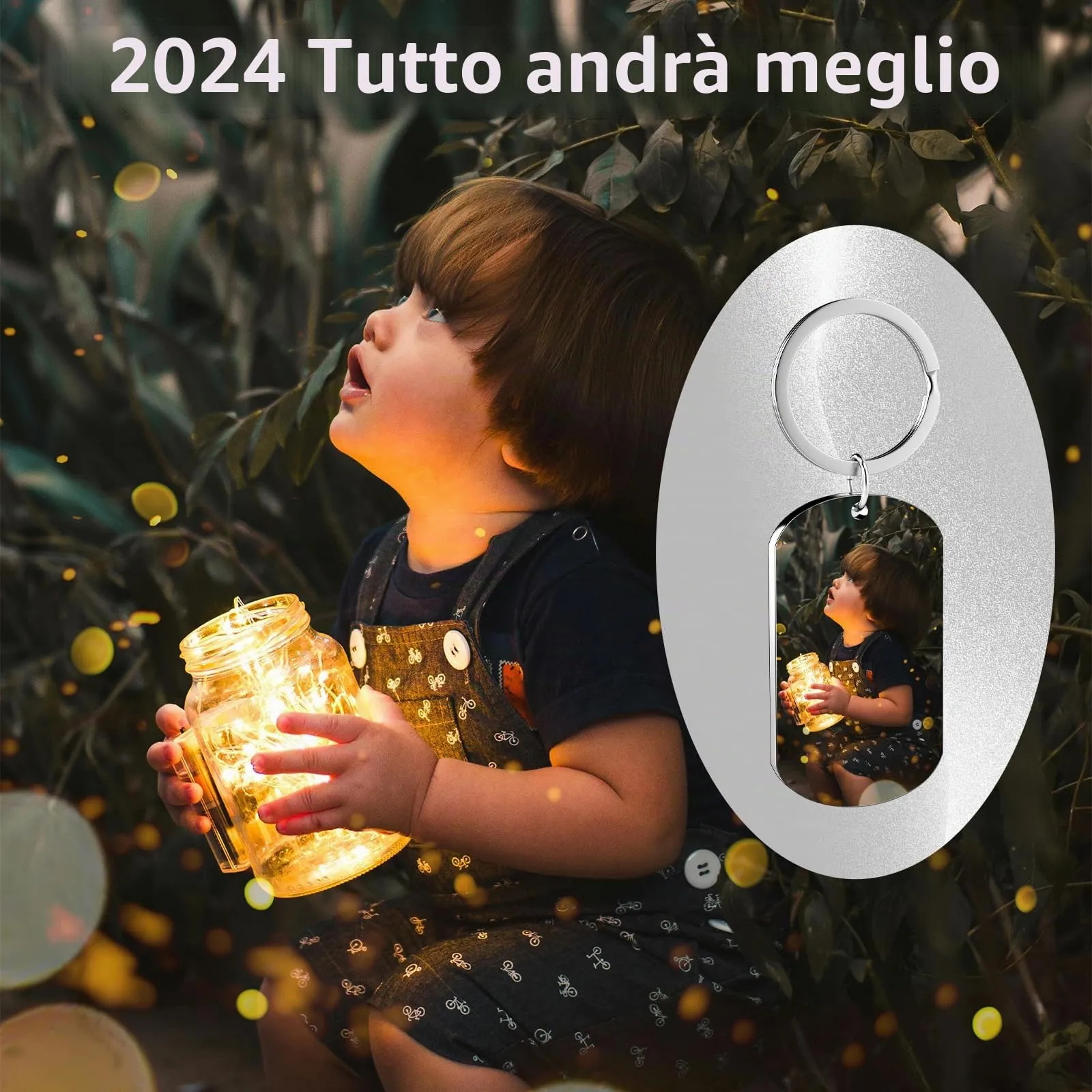 Customaster Portachiavi Personalizzato con Foto Double Face - immagine 2