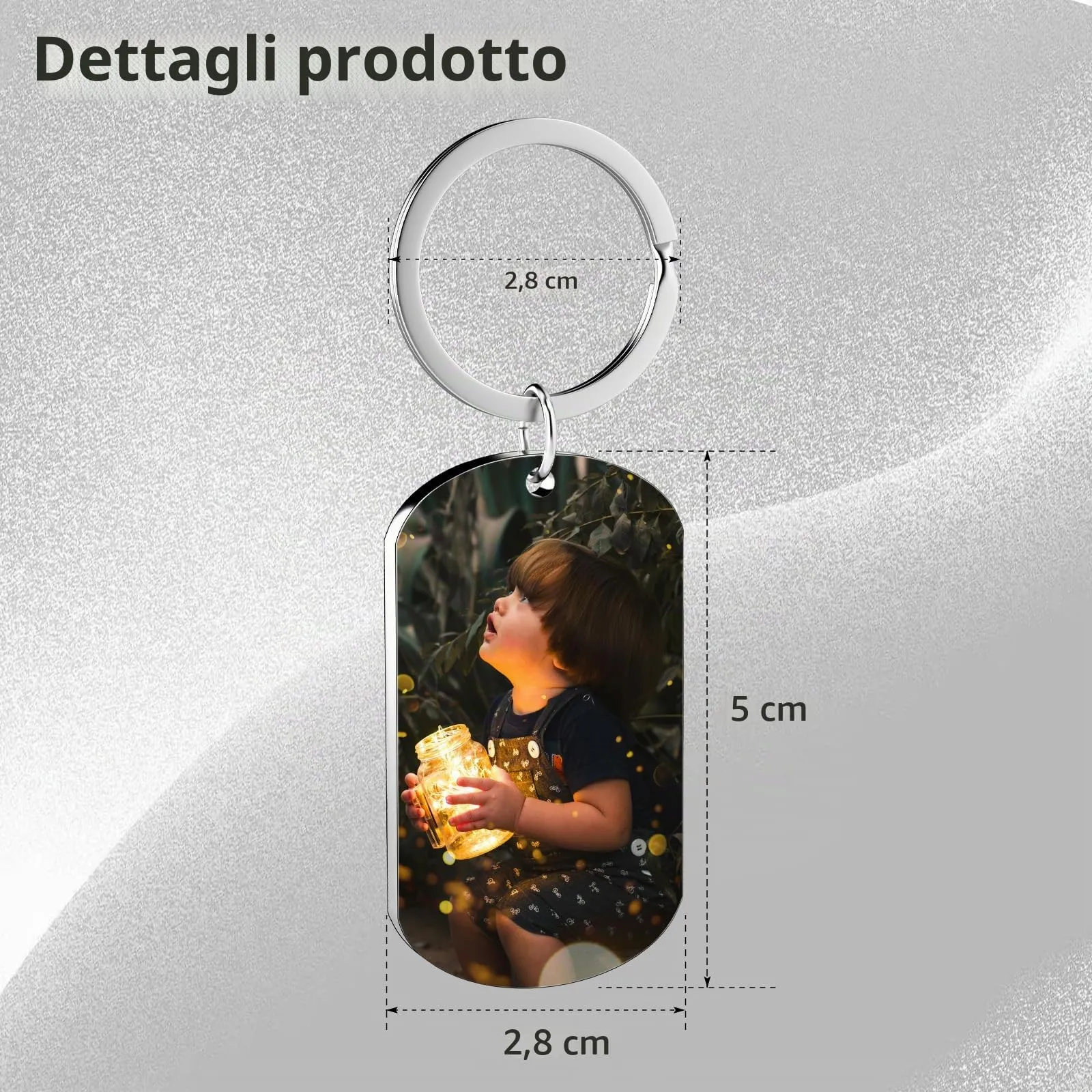 Customaster Portachiavi Personalizzato con Foto Double Face - immagine 5