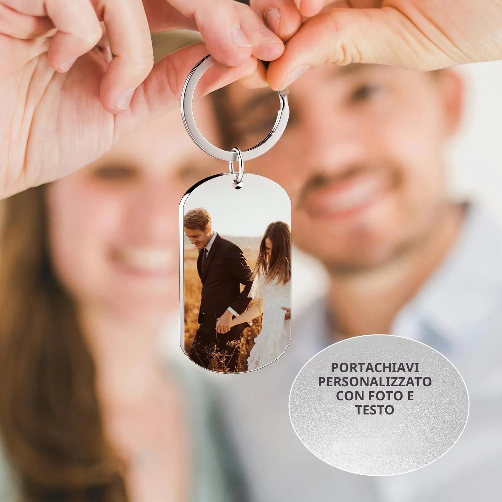 Customaster Portachiavi Personalizzato con Foto Double Face - immagine 6