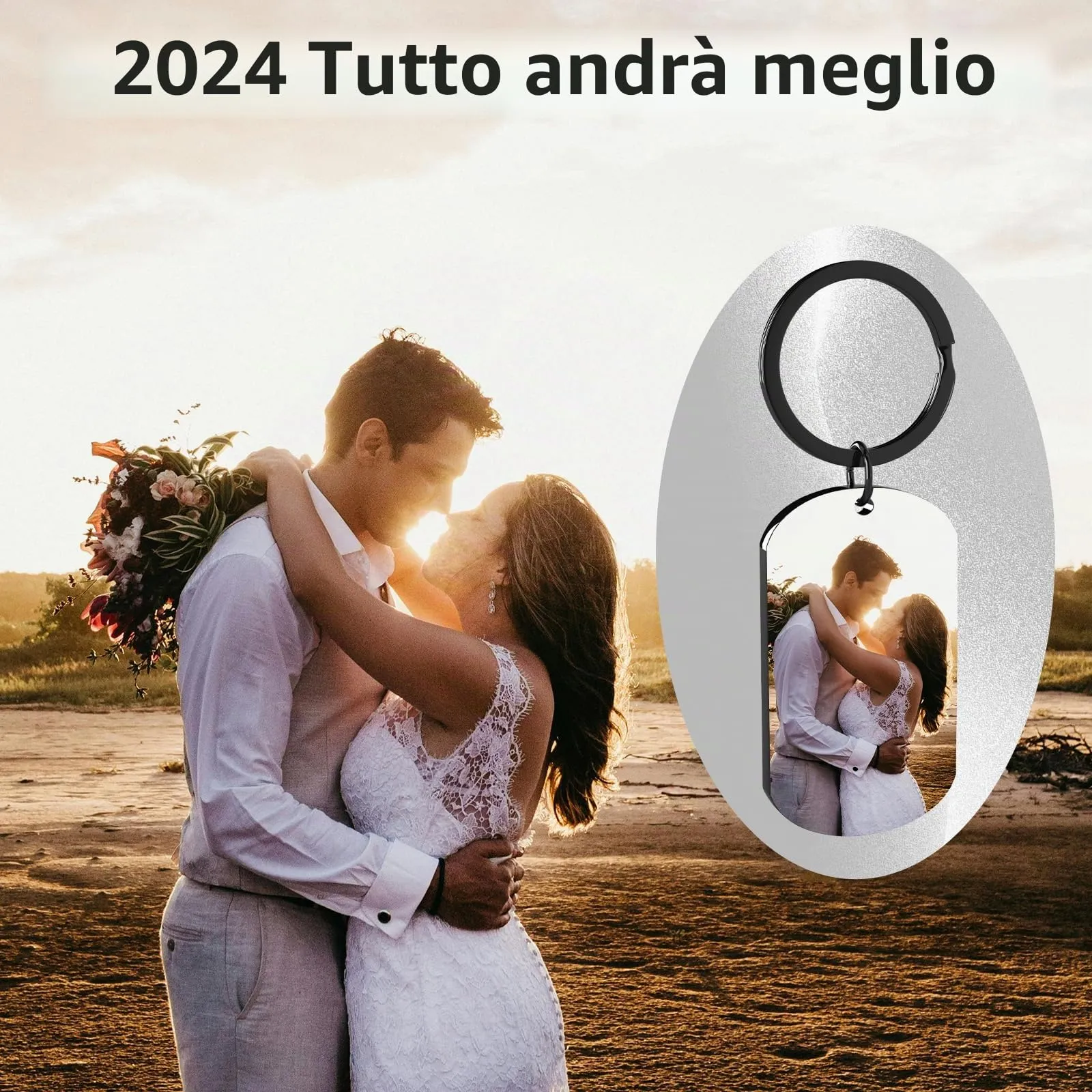 Customaster Portachiavi Personalizzato Con Foto Double Face - immagine 2