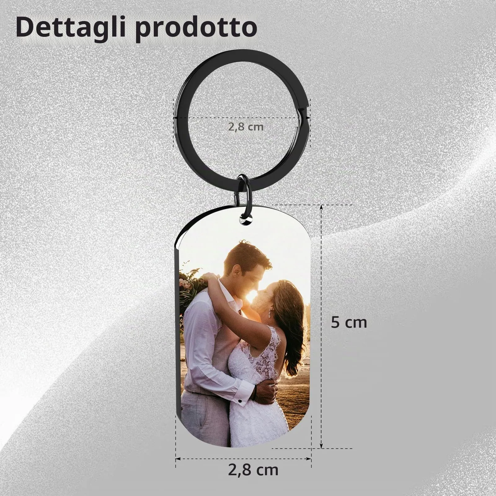 Customaster Portachiavi Personalizzato Con Foto Double Face - immagine 5