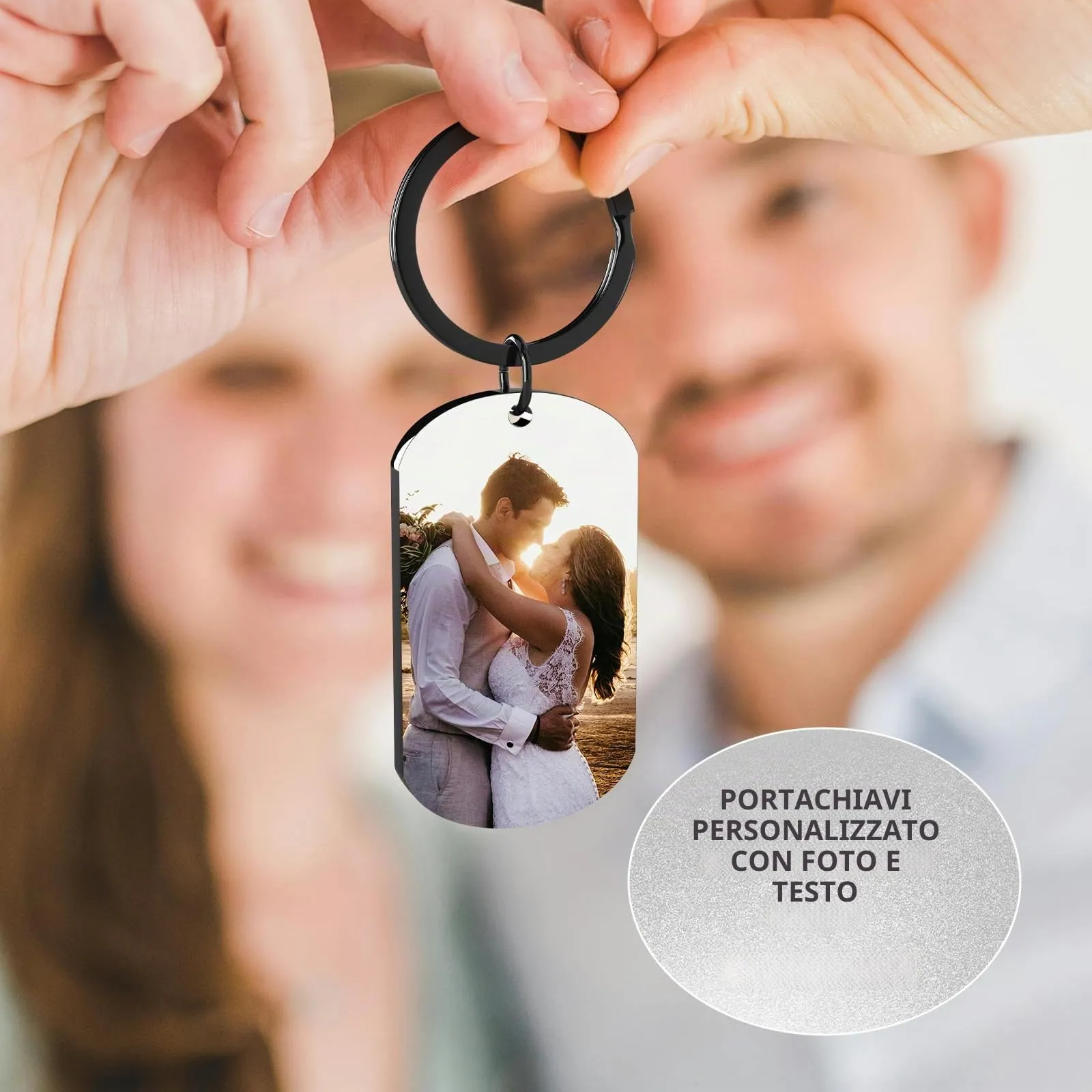Customaster Portachiavi Personalizzato Con Foto Double Face - immagine 6