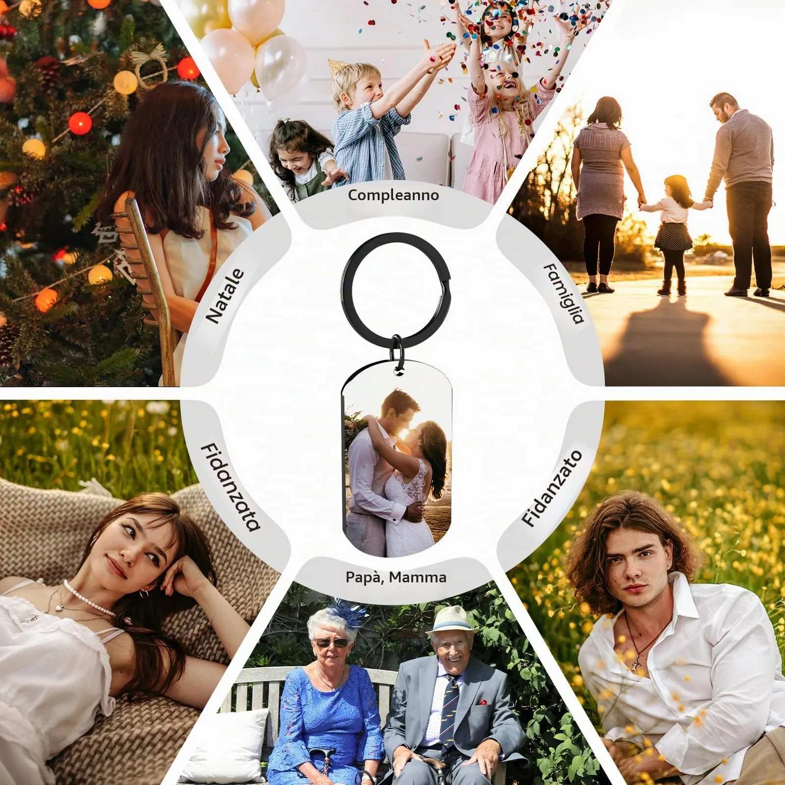 Customaster Portachiavi Personalizzato Con Foto Double Face - immagine 7