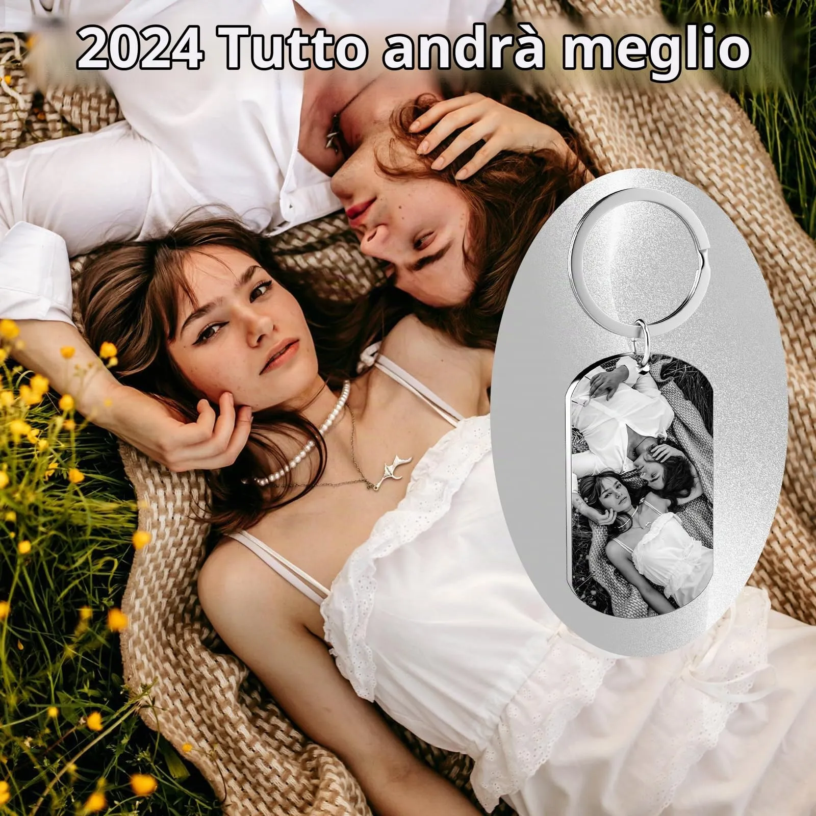 Customaster Portachiavi Personalizzato Con Foto Double Face - immagine 2
