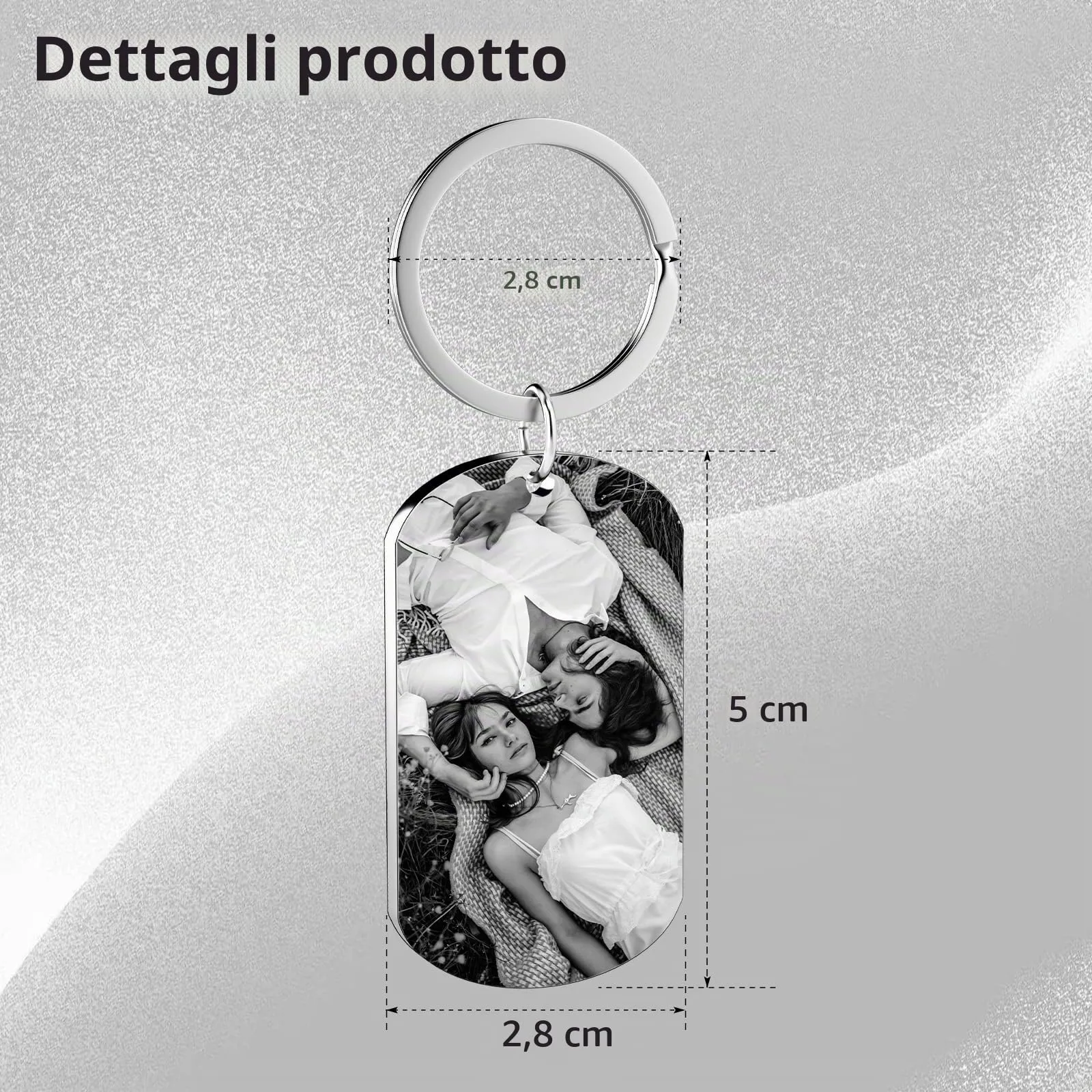 Customaster Portachiavi Personalizzato Con Foto Double Face - immagine 5