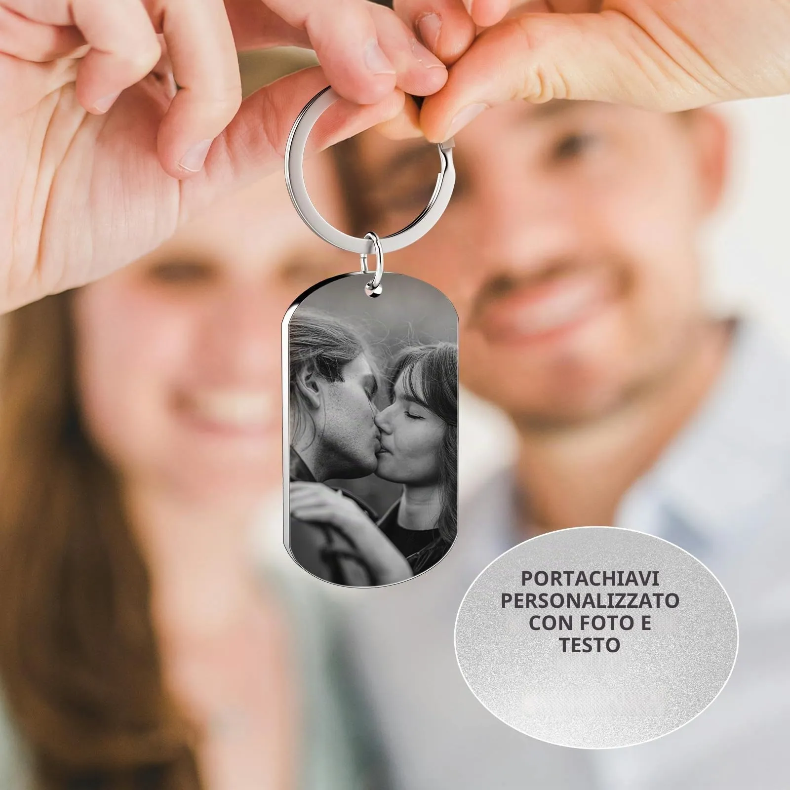 Customaster Portachiavi Personalizzato Con Foto Double Face - immagine 6