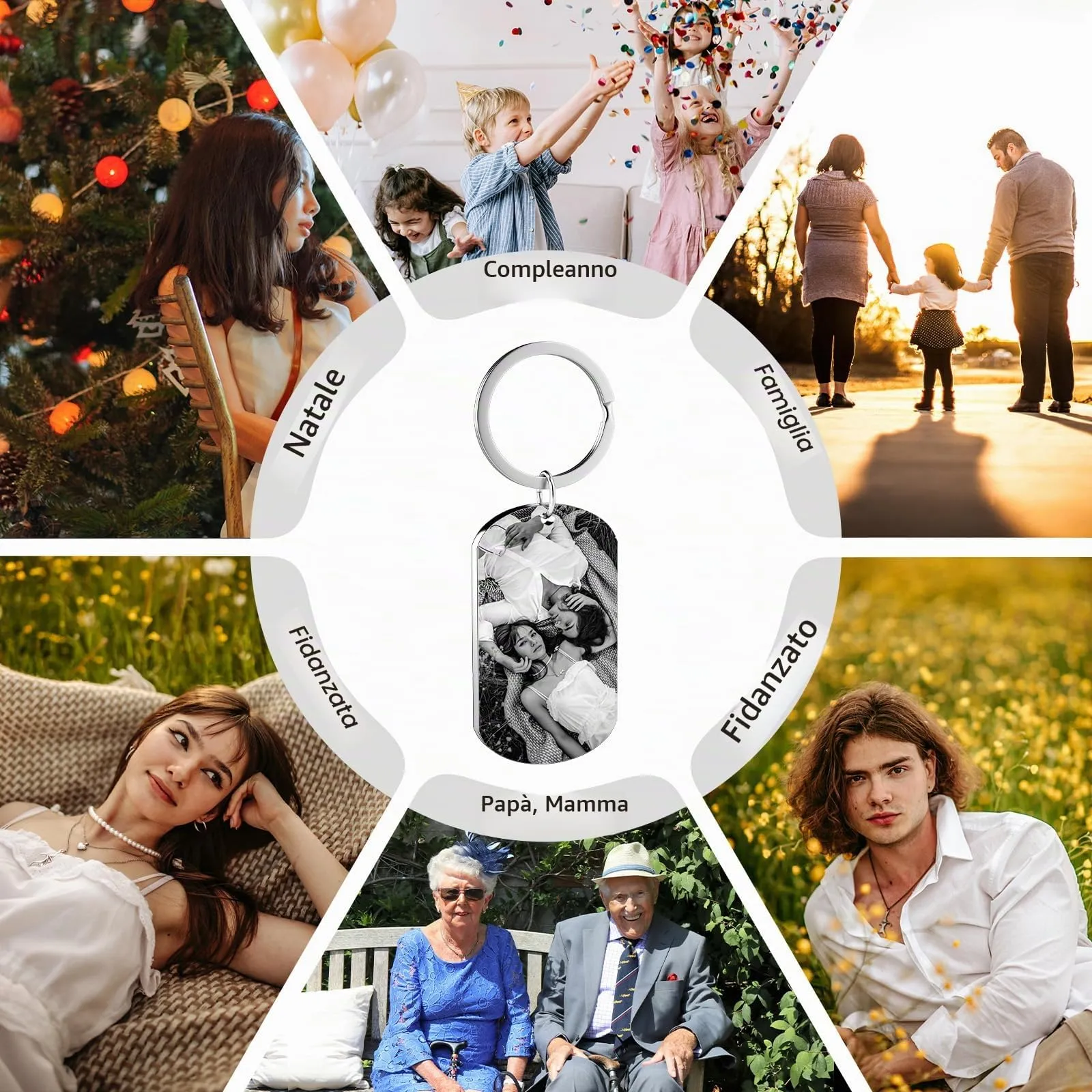 Customaster Portachiavi Personalizzato Con Foto Double Face - immagine 7