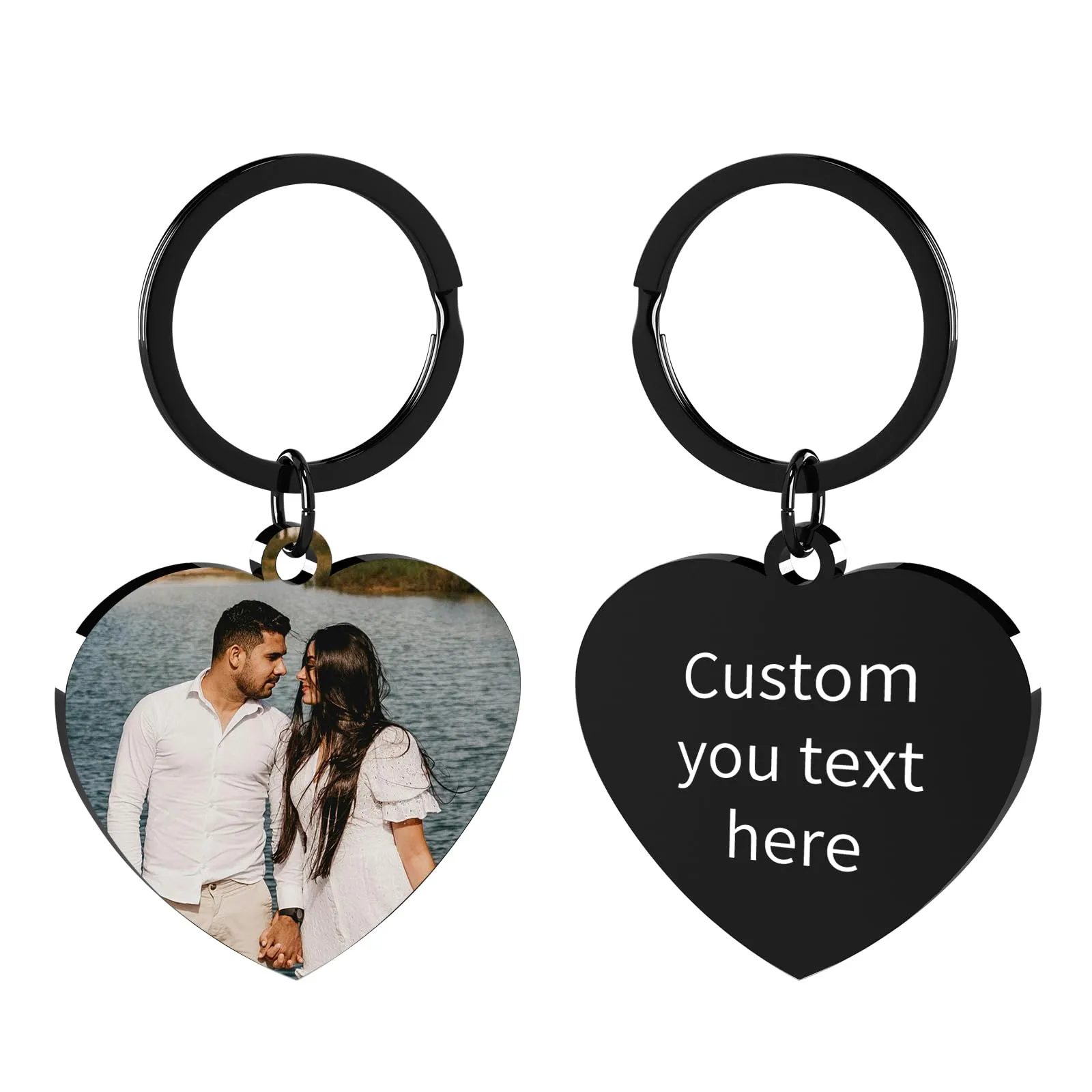 Customaster Portachiavi Personalizzato Con Foto, Double Face - immagine 1