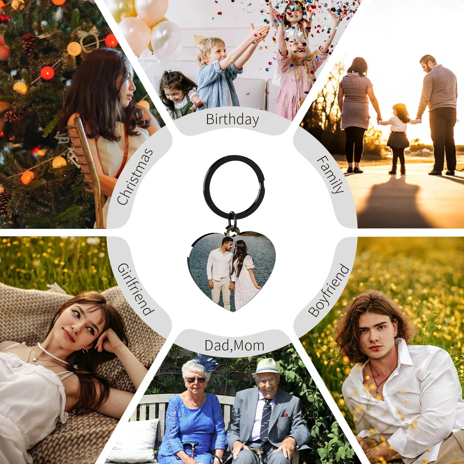 Customaster Portachiavi Personalizzato Con Foto, Double Face - immagine 7