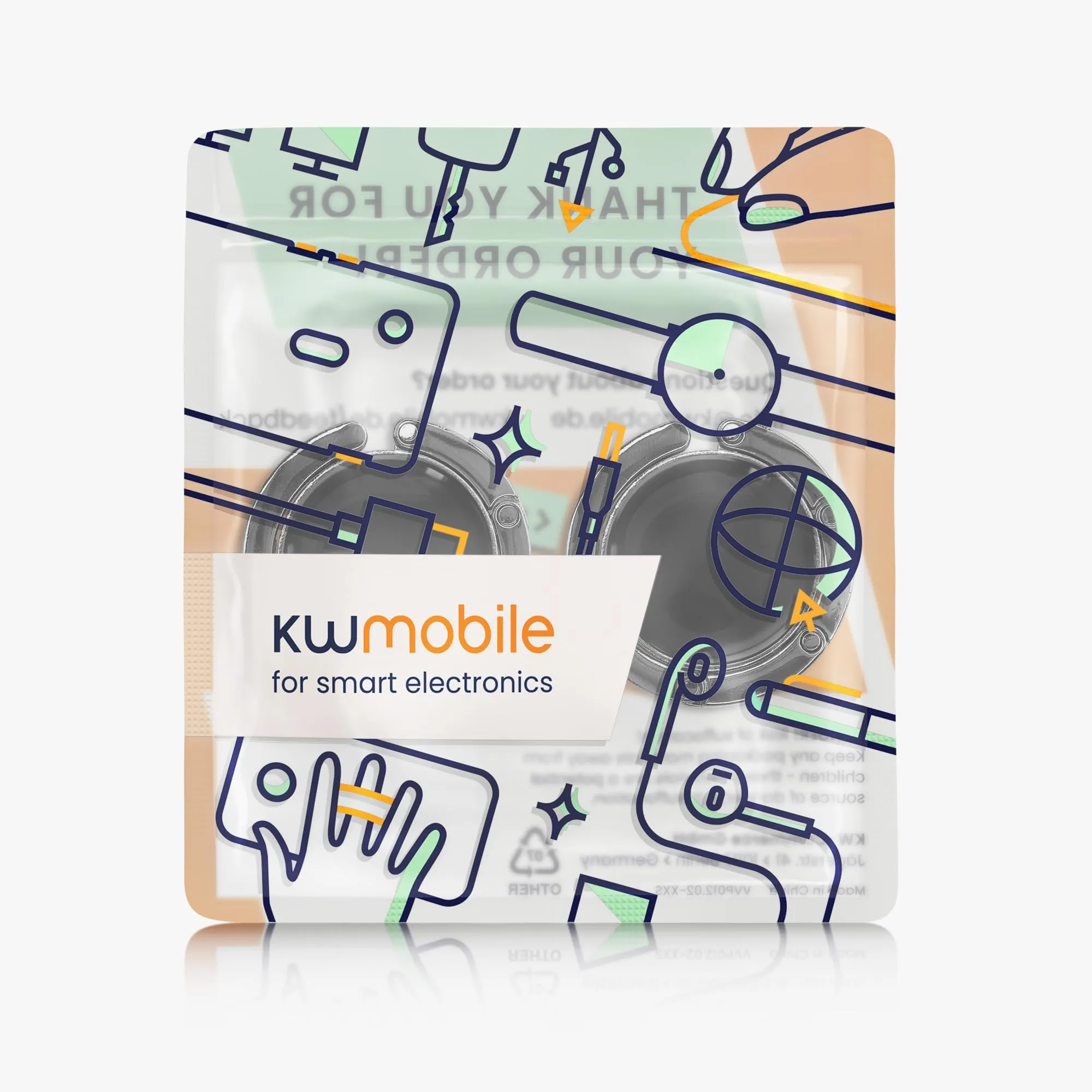 kwmobile Set 2x Gancio Borsa da Tavolo Pieghevole Antiscivolo Antigraffio - Ardesia Scuro - immagine 7