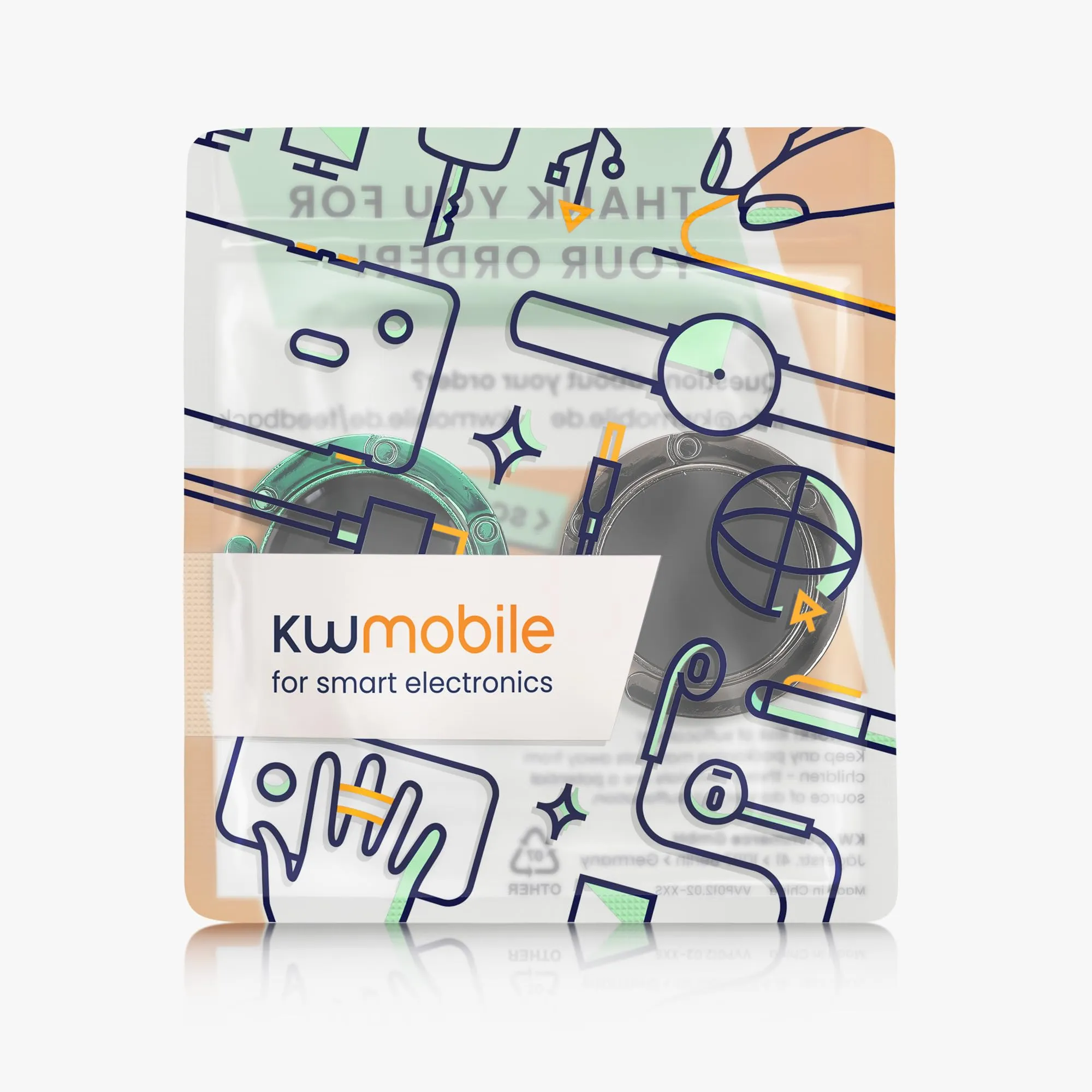 kwmobile Set 2x Gancio Borsa da Tavolo Pieghevole Antiscivolo Antigraffio, Nero/Petrolio - immagine 7