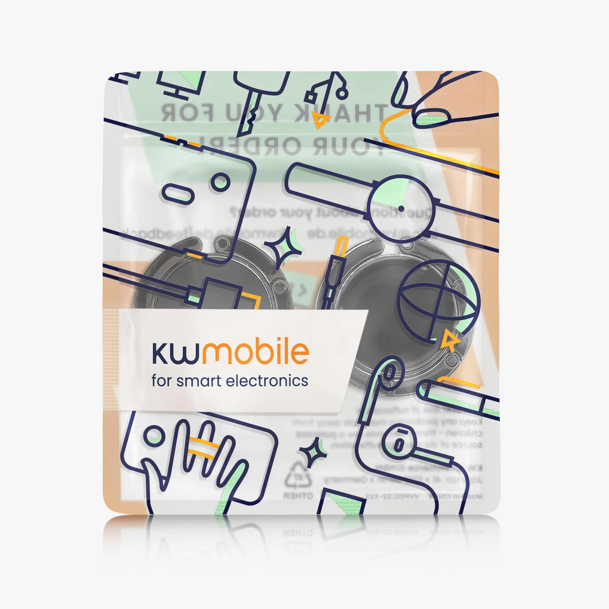 kwmobile Set 2x Gancio Borsa da Tavolo Pieghevole, Nero/Ardesia Scuro - immagine 7