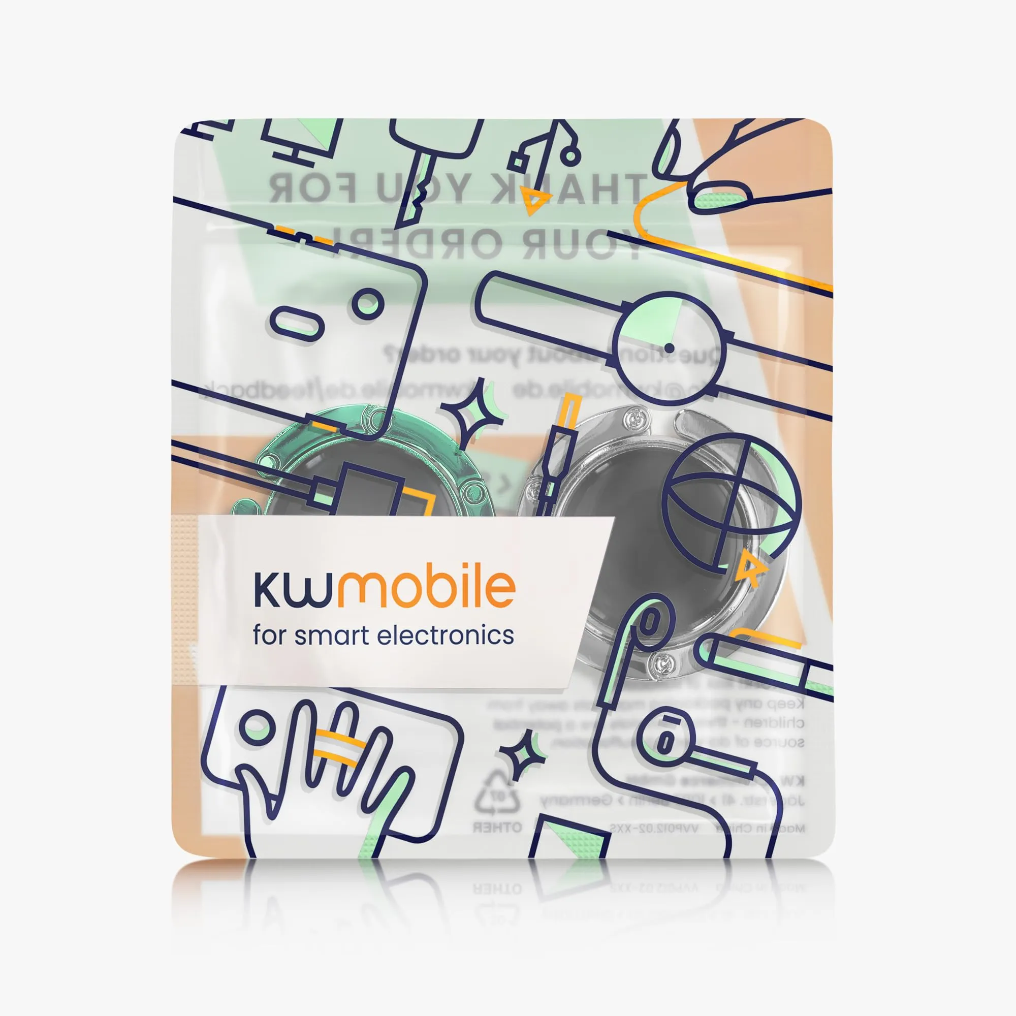 kwmobile Set 2x Gancio Borsa da Tavolo Pieghevole Antiscivolo Antigraffio - argento/petrolio - immagine 7