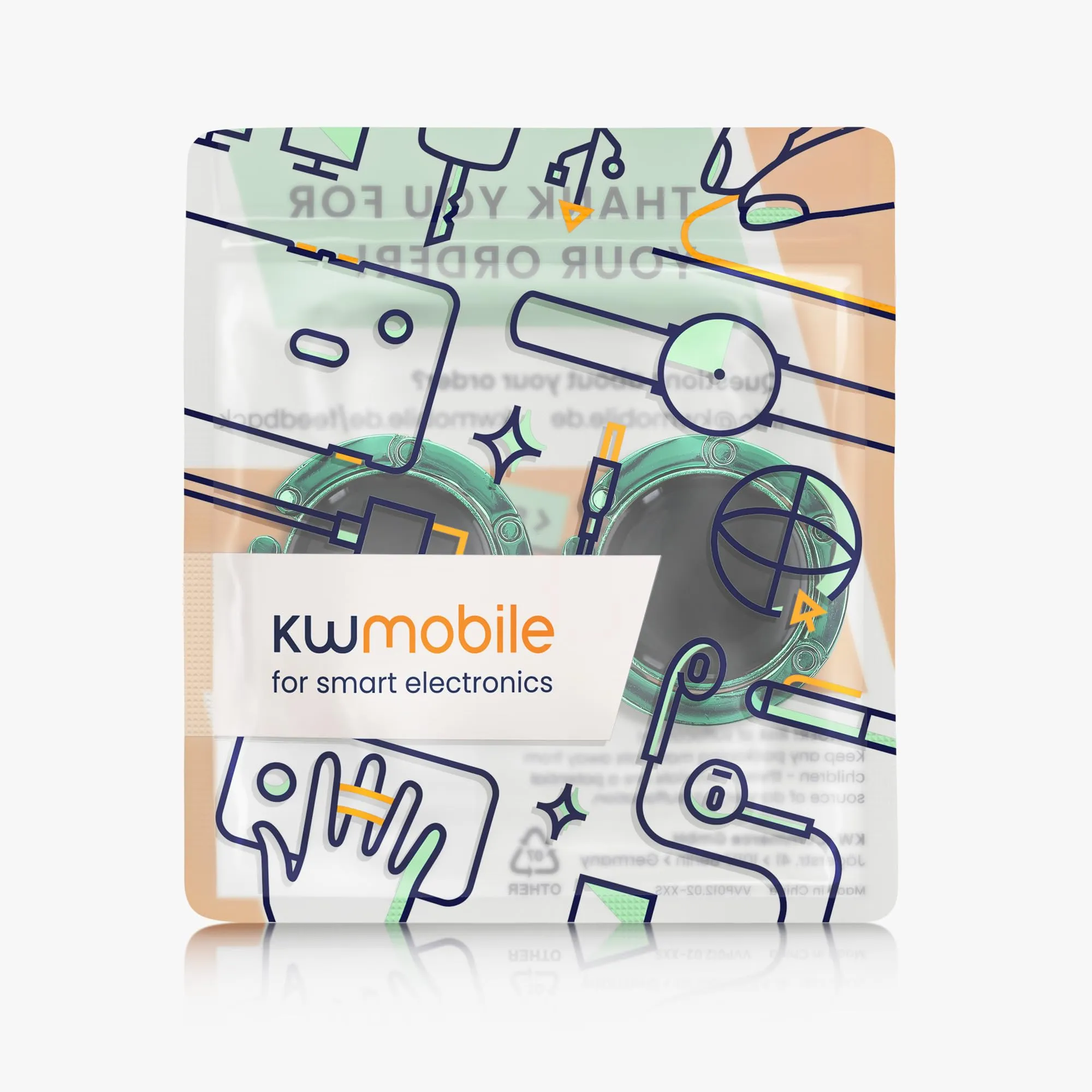 kwmobile Set 2x Gancio Borsa da Tavolo Pieghevole Antiscivolo Antigraffio, petrolio - immagine 7