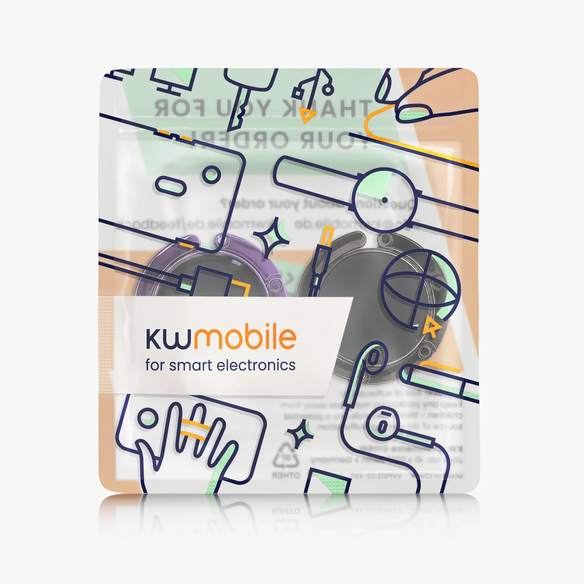 kwmobile Set 2x Gancio Borsa da Tavolo Pieghevole Antiscivolo Antigraffio, nero/viola magenta - immagine 7