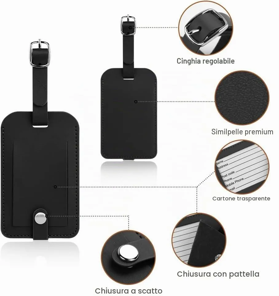 flintronic Etichette per Valigia, 4 Pezzi - immagine 4