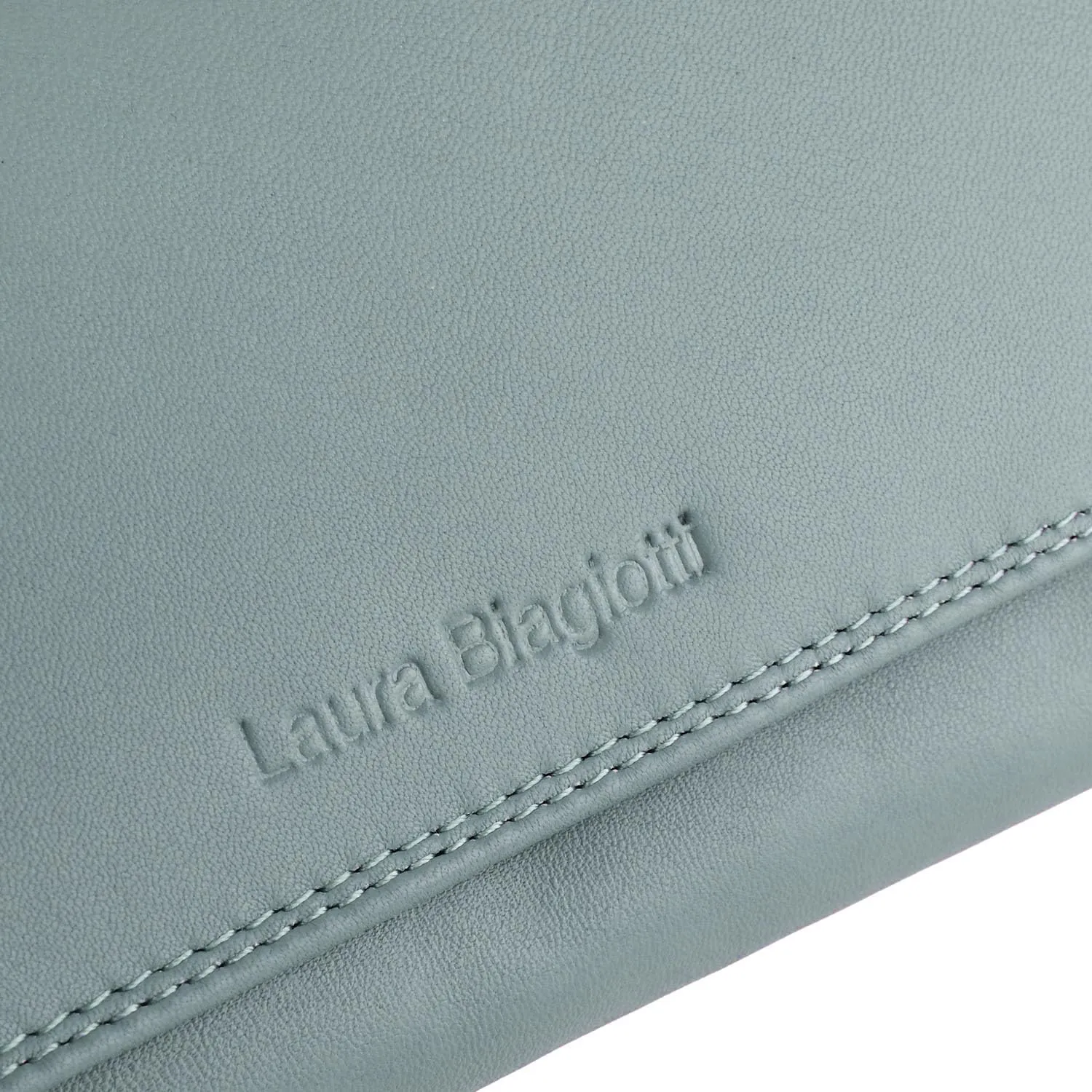Laura Biagiotti Portafoglio Donna in Vera Pelle, Azzurro Polvere 155 - immagine 7