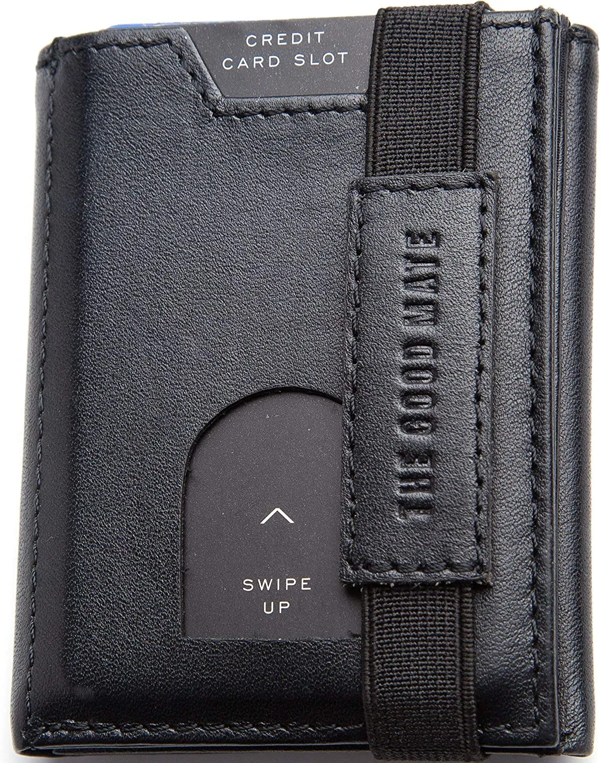 The Good Mate Portafoglio Uomo Slim in Pelle Vera con Portamonete e Protezione RFID - Nero - immagine 1