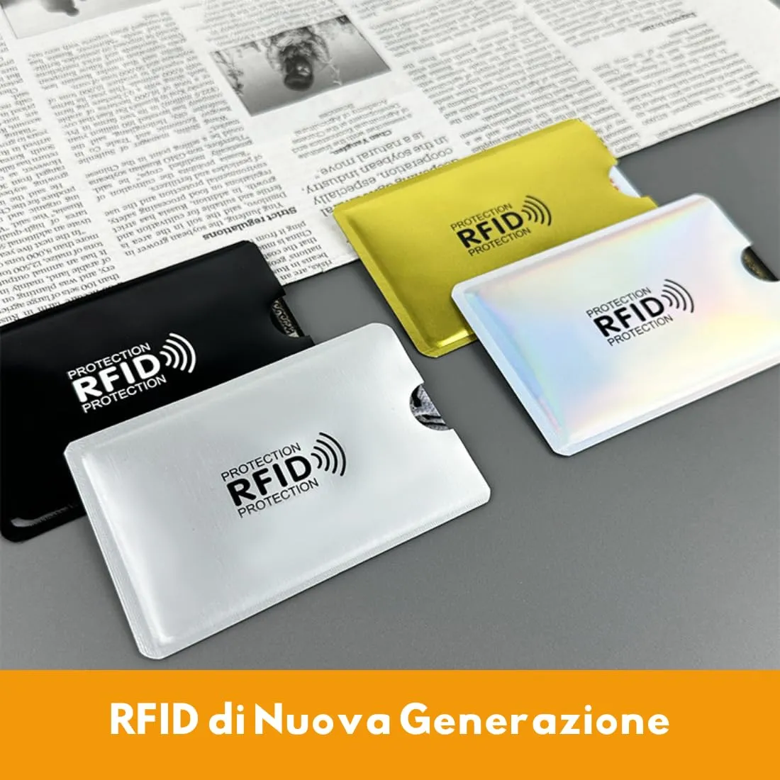 soleilx Custodie Blocco RFID, Set da 5 Custodie Protettive per Carte di Credito, Bancomat e Documenti - immagine 5