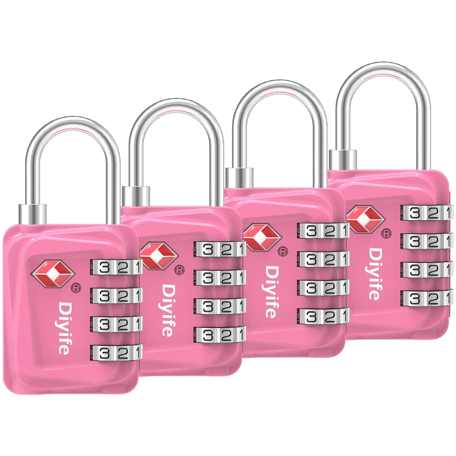 Diyife Lucchetti TSA per Valigie, 4 Pezzi - immagine 1