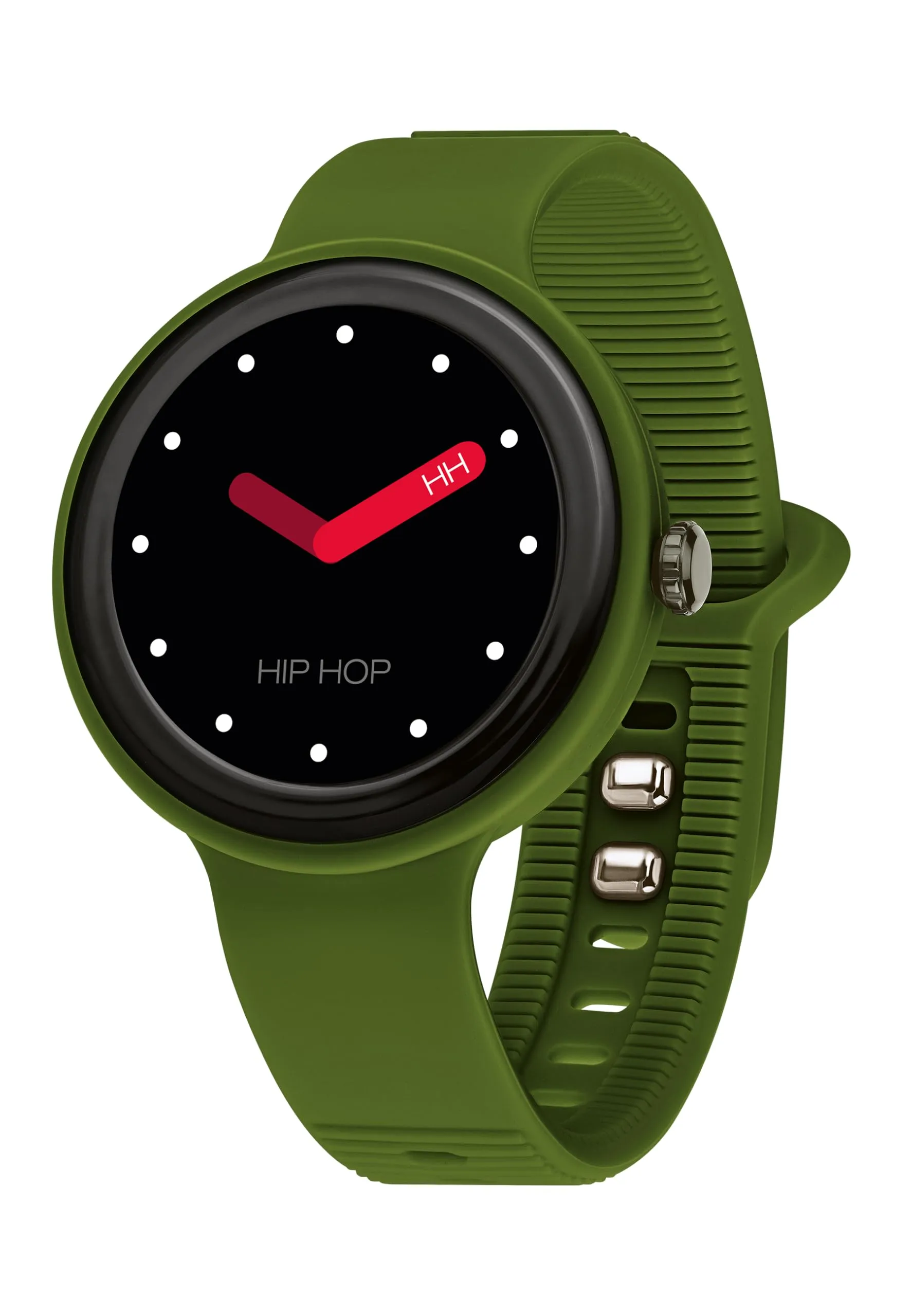 Hip Hop Hero.Next HWU1315 Smartwatch, Quadrante Nero, Cinturino Silicone Verde e Nero - immagine 3