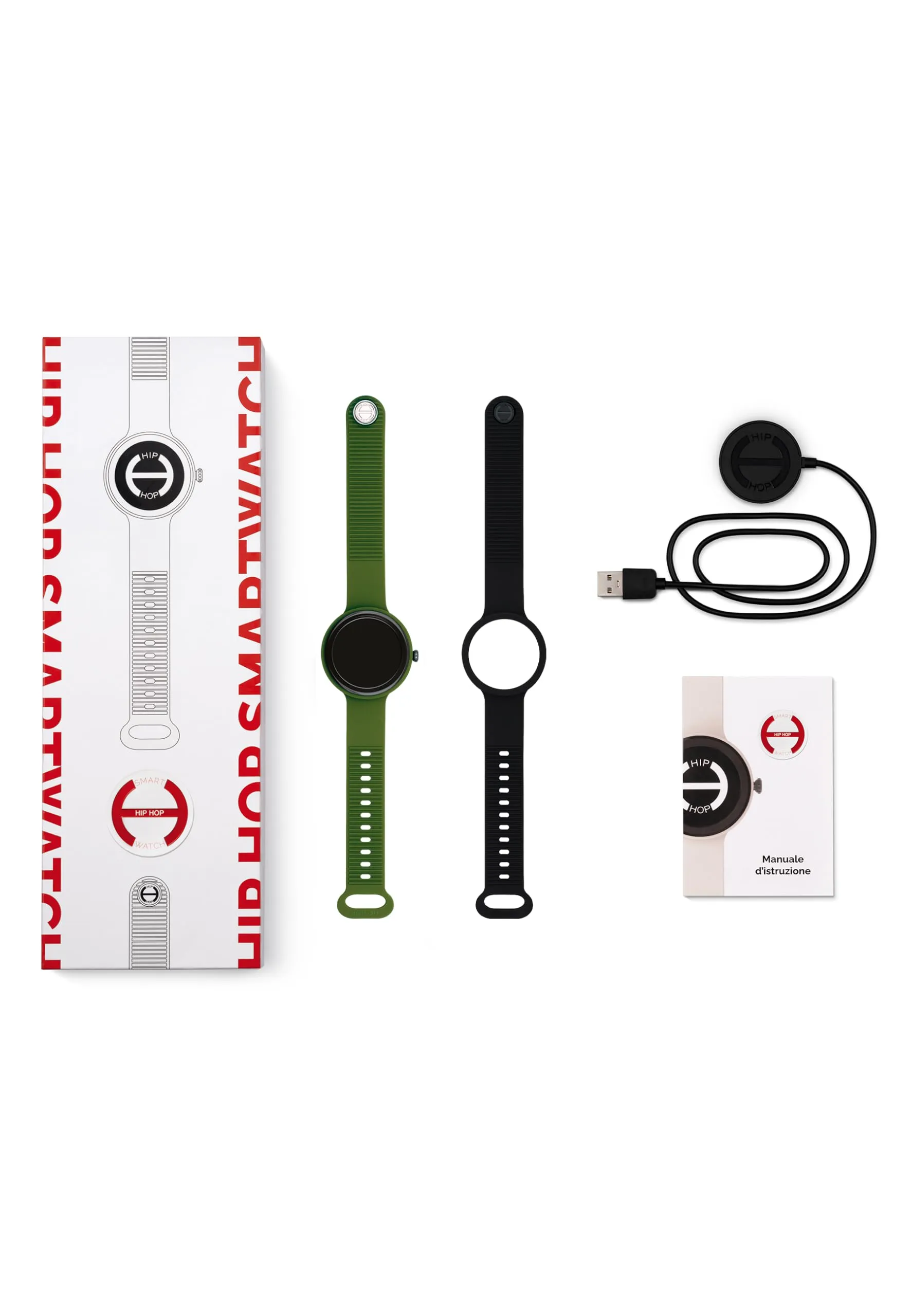 Hip Hop Hero.Next HWU1315 Smartwatch, Quadrante Nero, Cinturino Silicone Verde e Nero - immagine 6