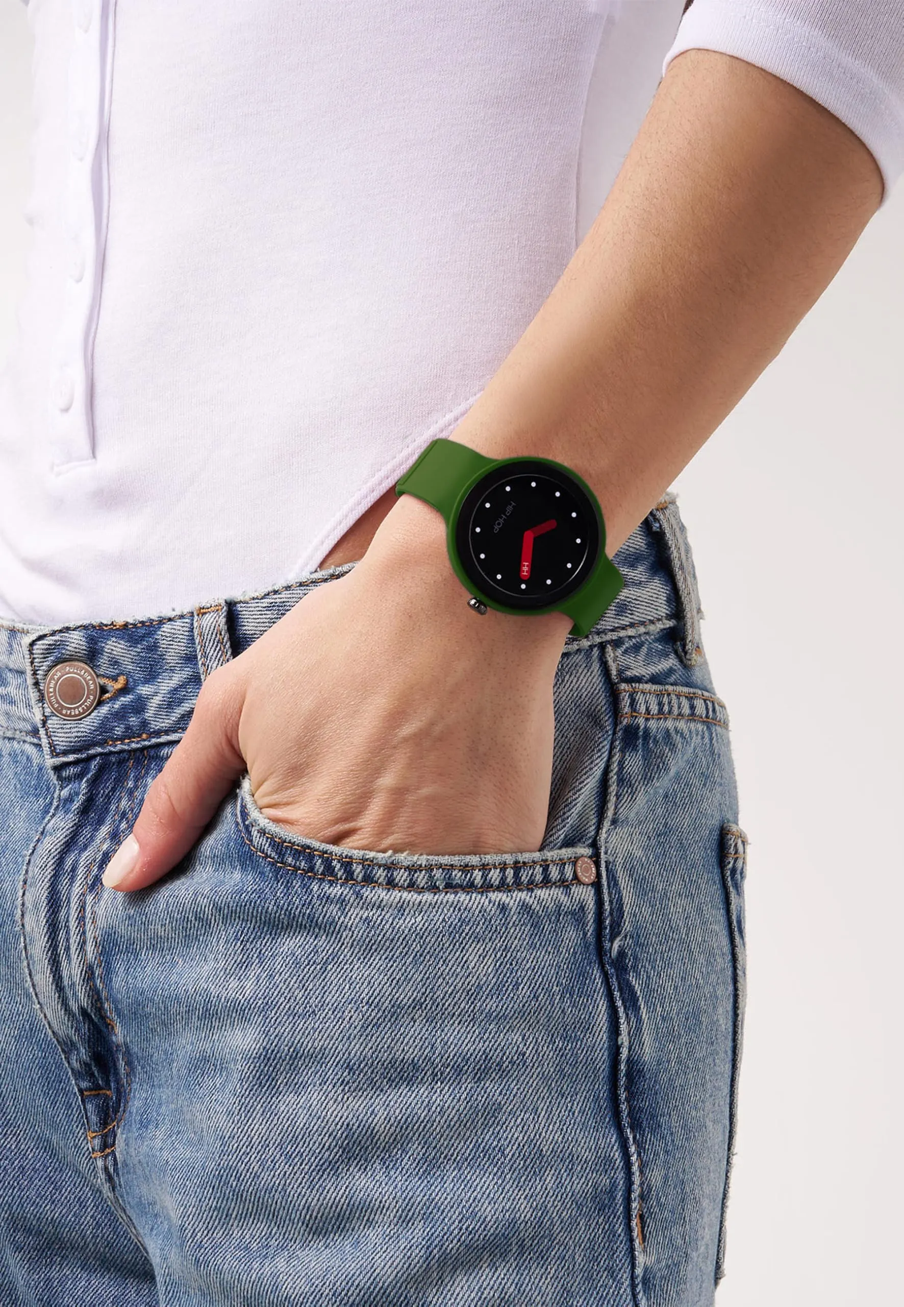 Hip Hop Hero.Next HWU1315 Smartwatch, Quadrante Nero, Cinturino Silicone Verde e Nero - immagine 9
