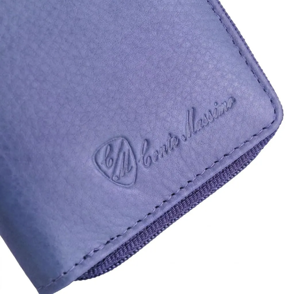 CM Conte Massimo Portachiavi in Vera Pelle con Cerniera, Ganci e Tasche (Lilla Piccolo) - immagine 8