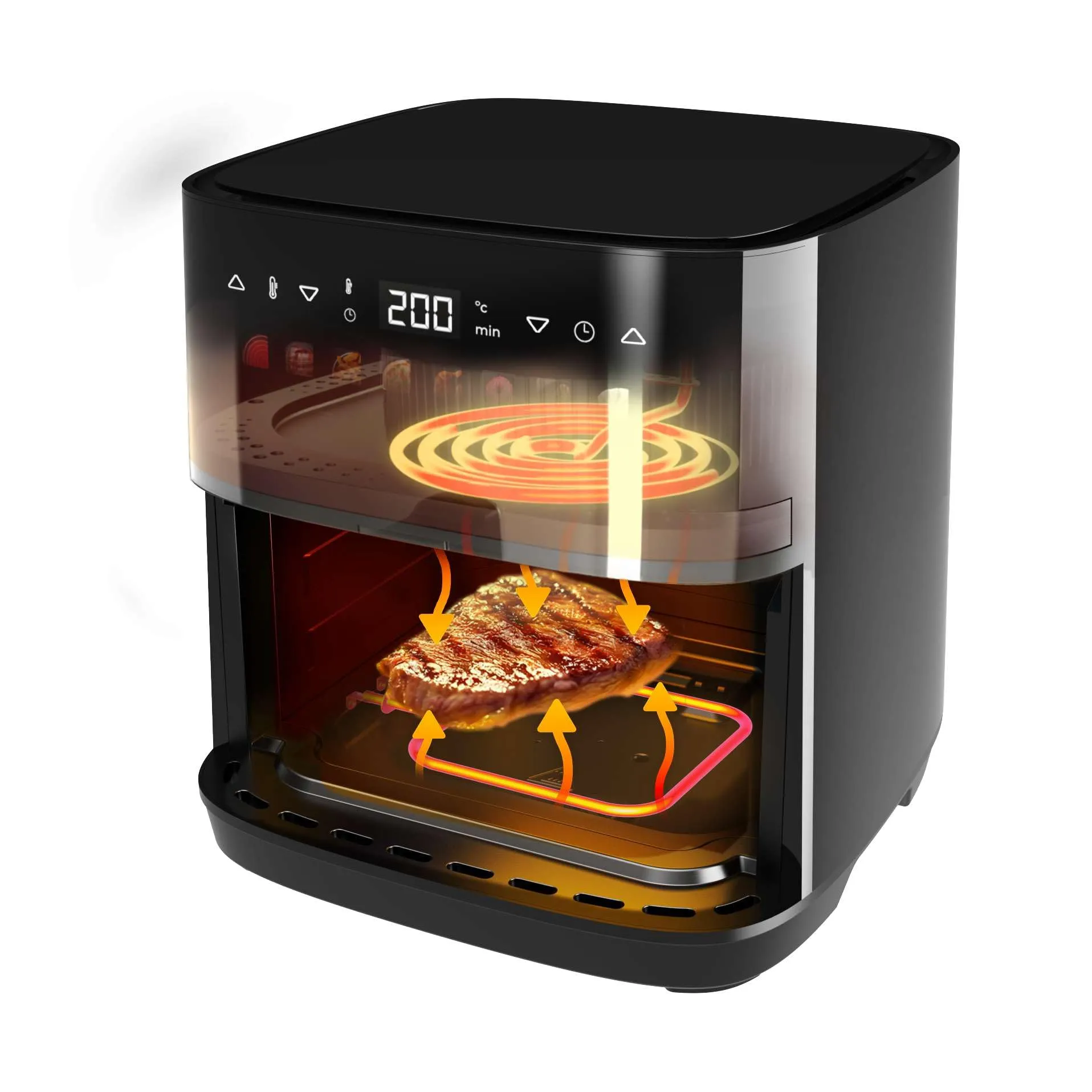 Cecotec Cecofry&Grill Duoheat 8000 Friggitrice ad Aria 8L, 2200W, Doppia Griglia, Finestra - immagine 9